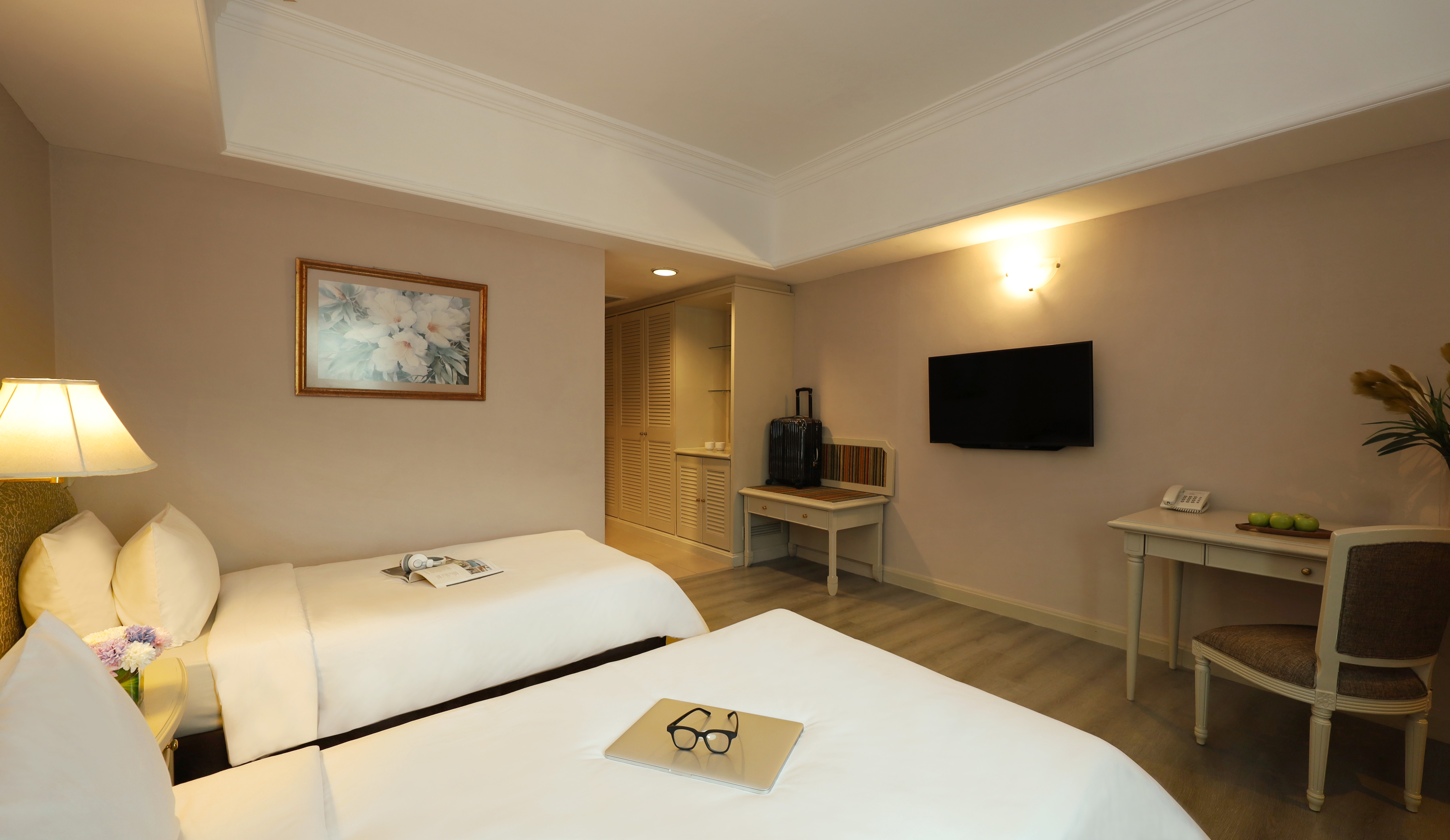 غرفة بسريرين منفصلين بإطلالة على المدينة، Berjaya Waterfront Hotel, Johor Bahru 2/4