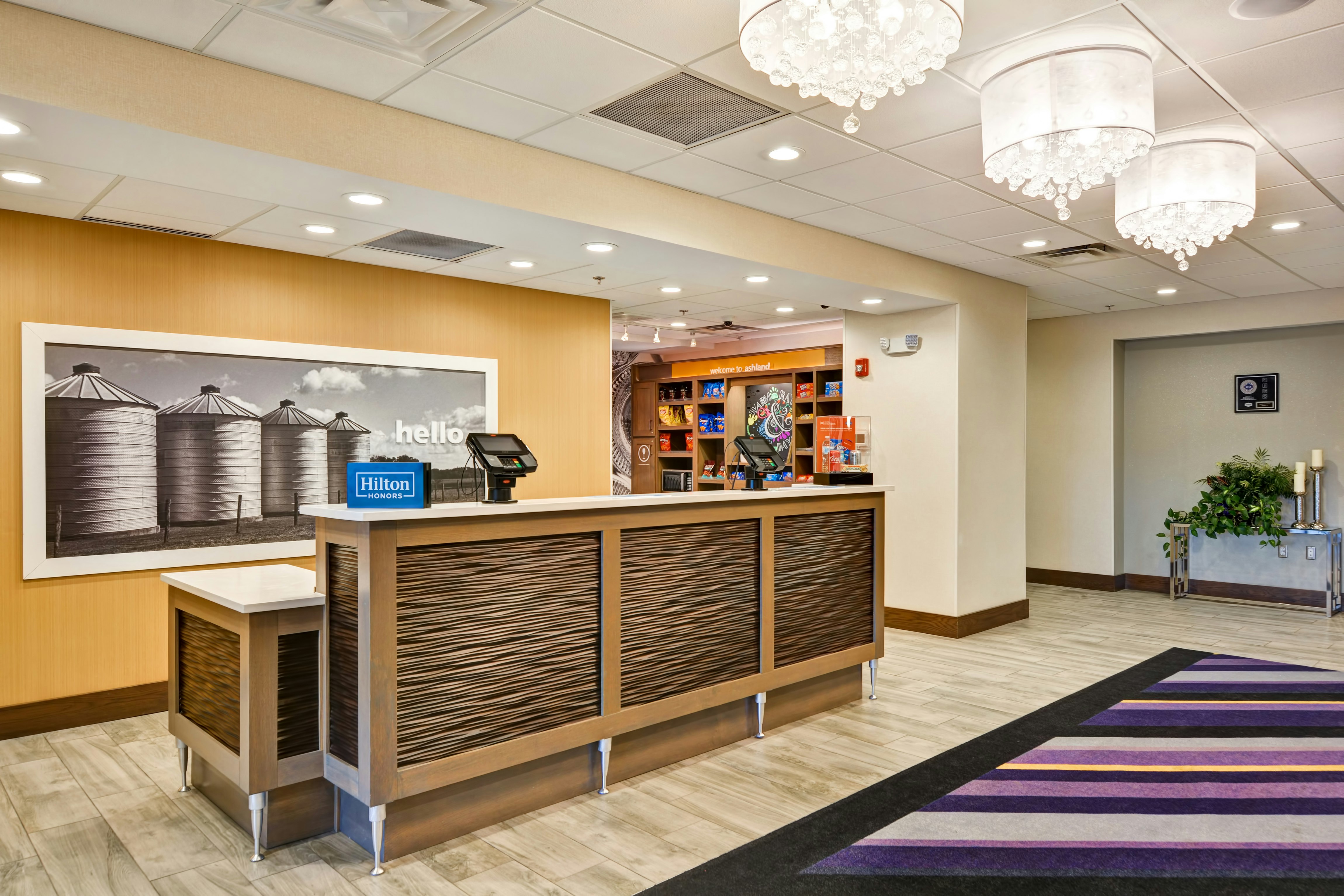 Lobby at Hampton Inn & Suites Ashland, ASHLAND - OH