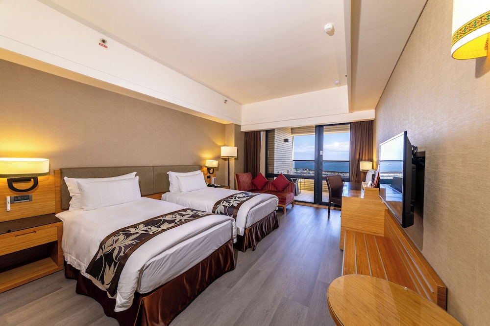 غرفة سوبيريور بسريرين منفصلين بإطلالة على البحر، FULLON HOTEL HUALIEN 3/10