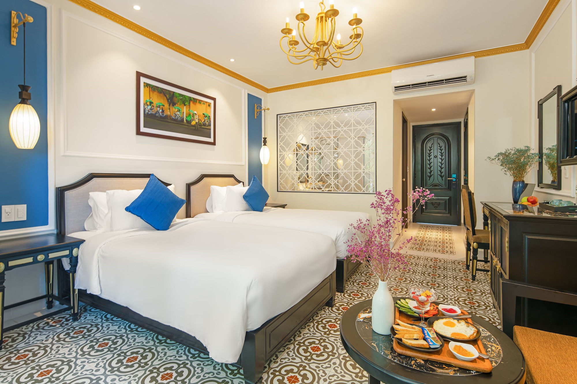 غرفة ديلوكس بسرير كينج بإطلالة على المسبح بحوض استحمام، Hoi An Blue Sky Boutique Spa 7/10