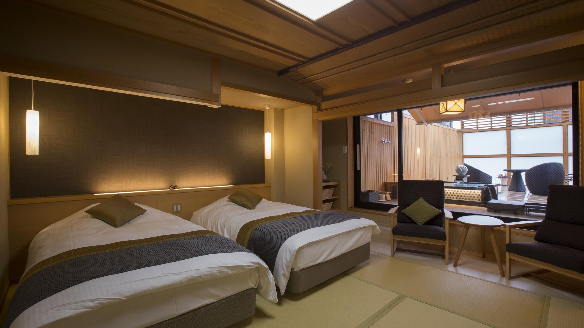 Room, Twin Beds, Outdoor Bath