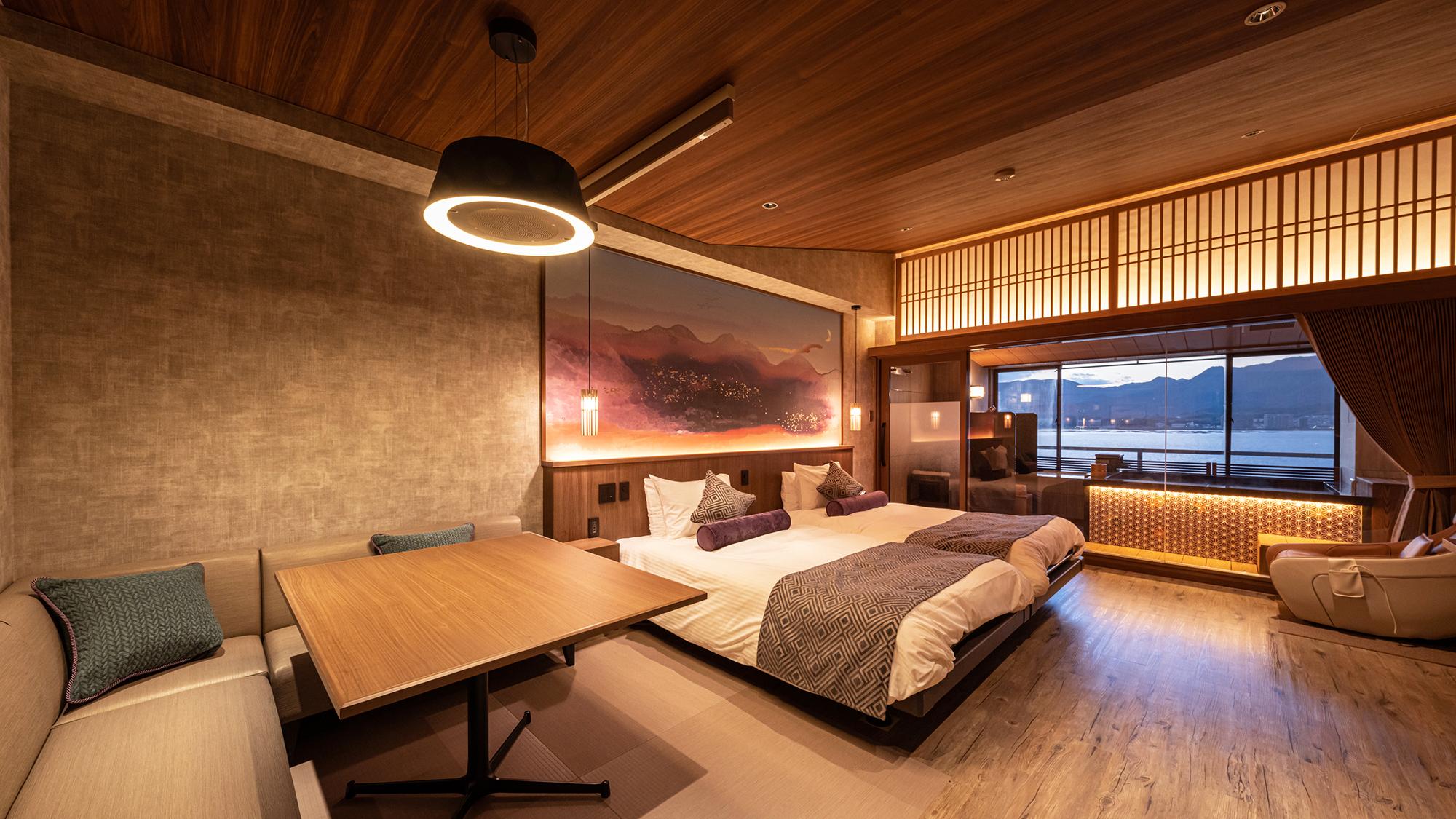 Japanese Western, Deluxe, Suite, Mountain View, Ocean View, Night View