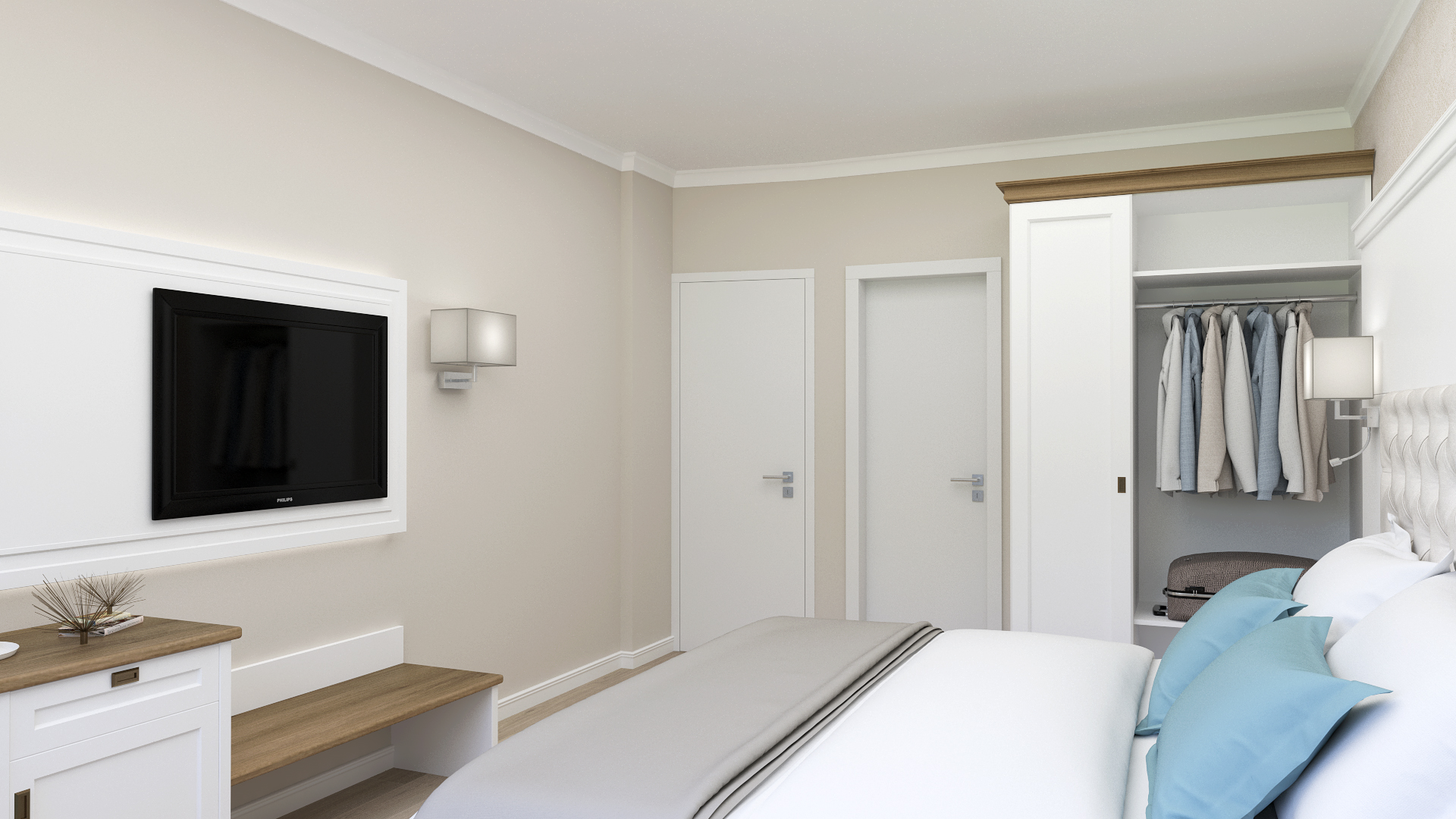 Room, Double Bed, Partial Sea View