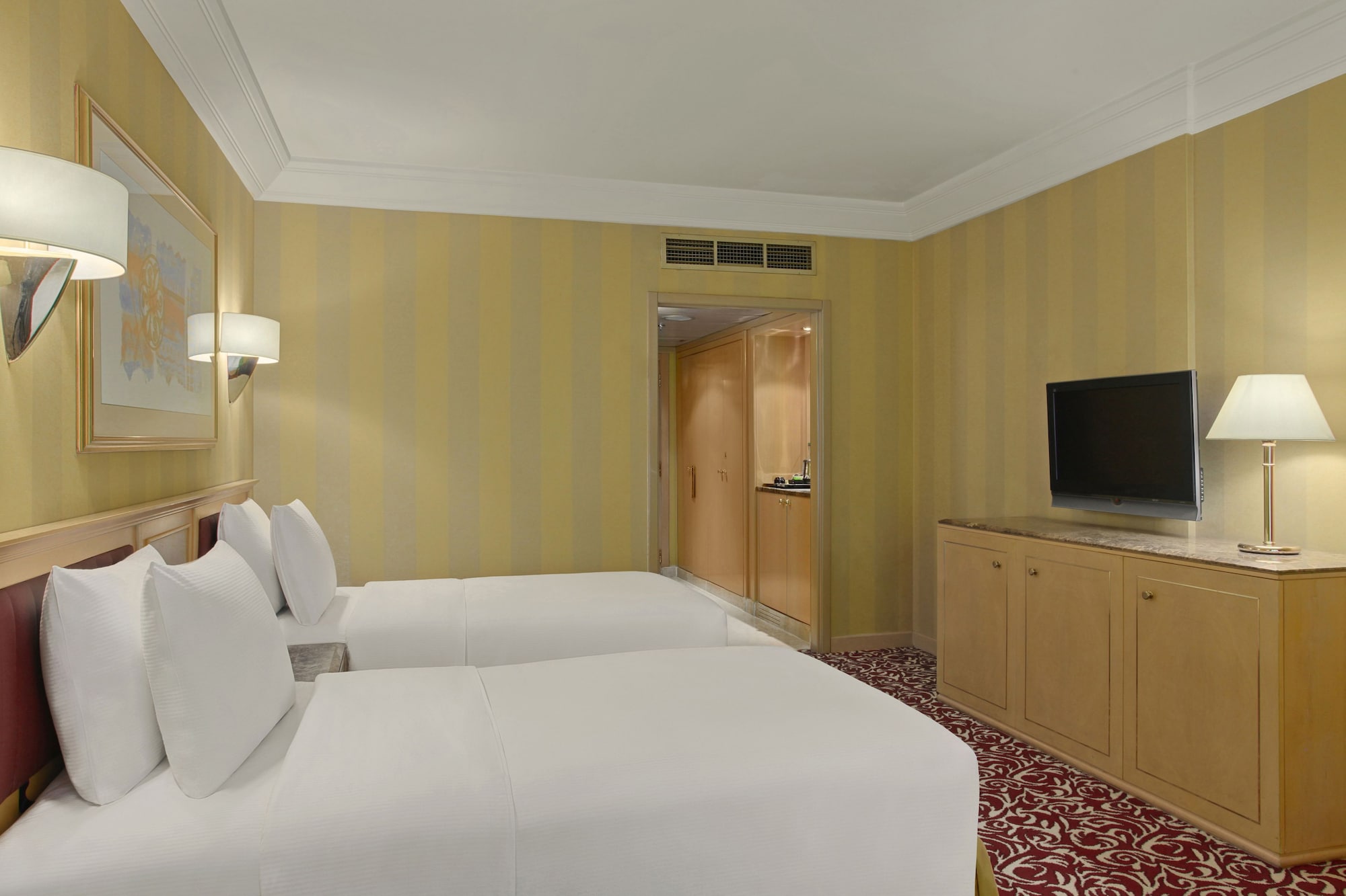 Club, Twin Beds, Partial Haram View