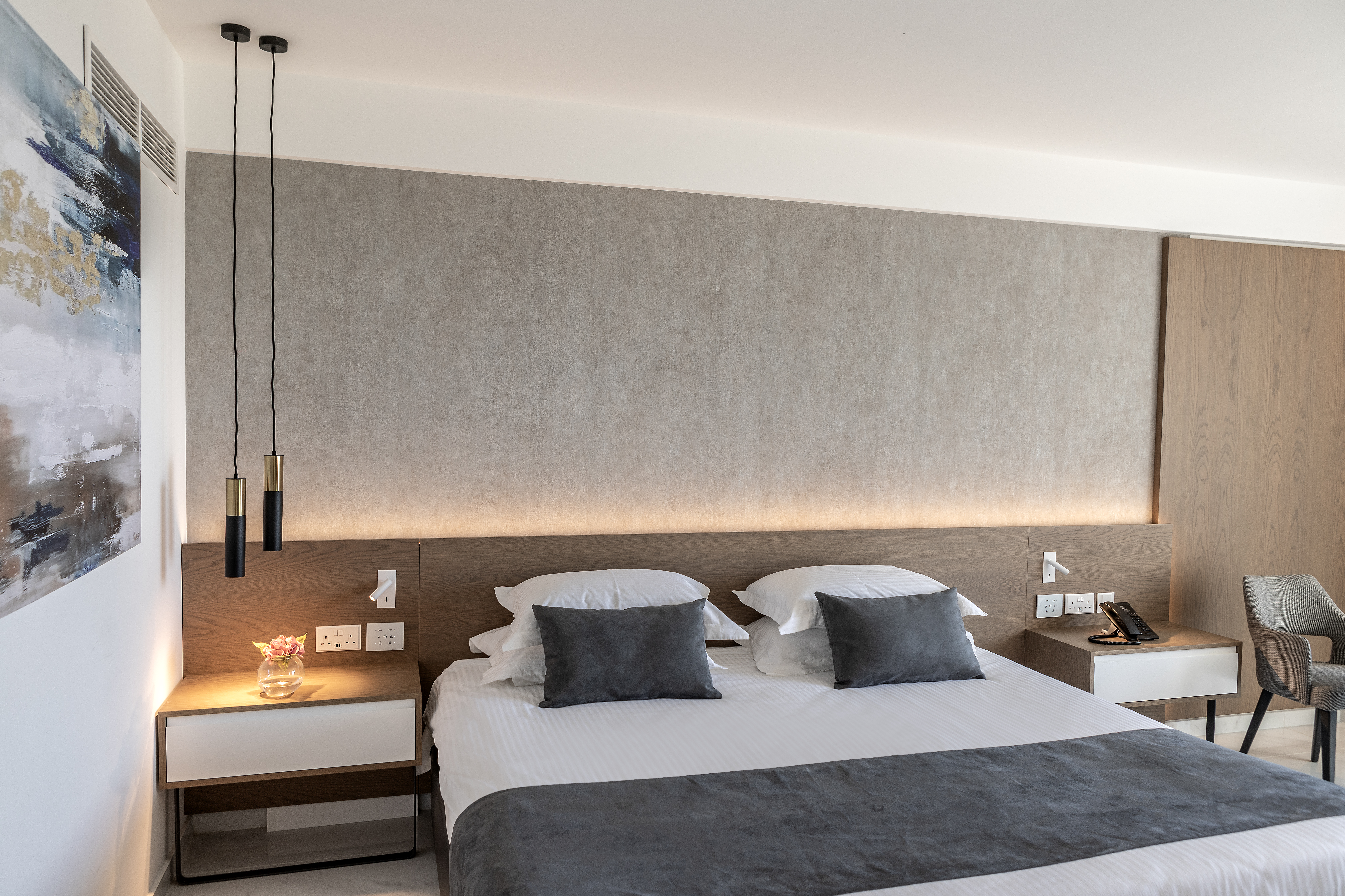2 Bedrooms, Family, Lateral Side Sea View، Pavlo Napa Beach Hotel 6/9