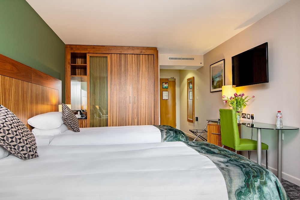 غرفة ديلوكس بسريرين منفصلين بإطلالة على النهر بشرفة