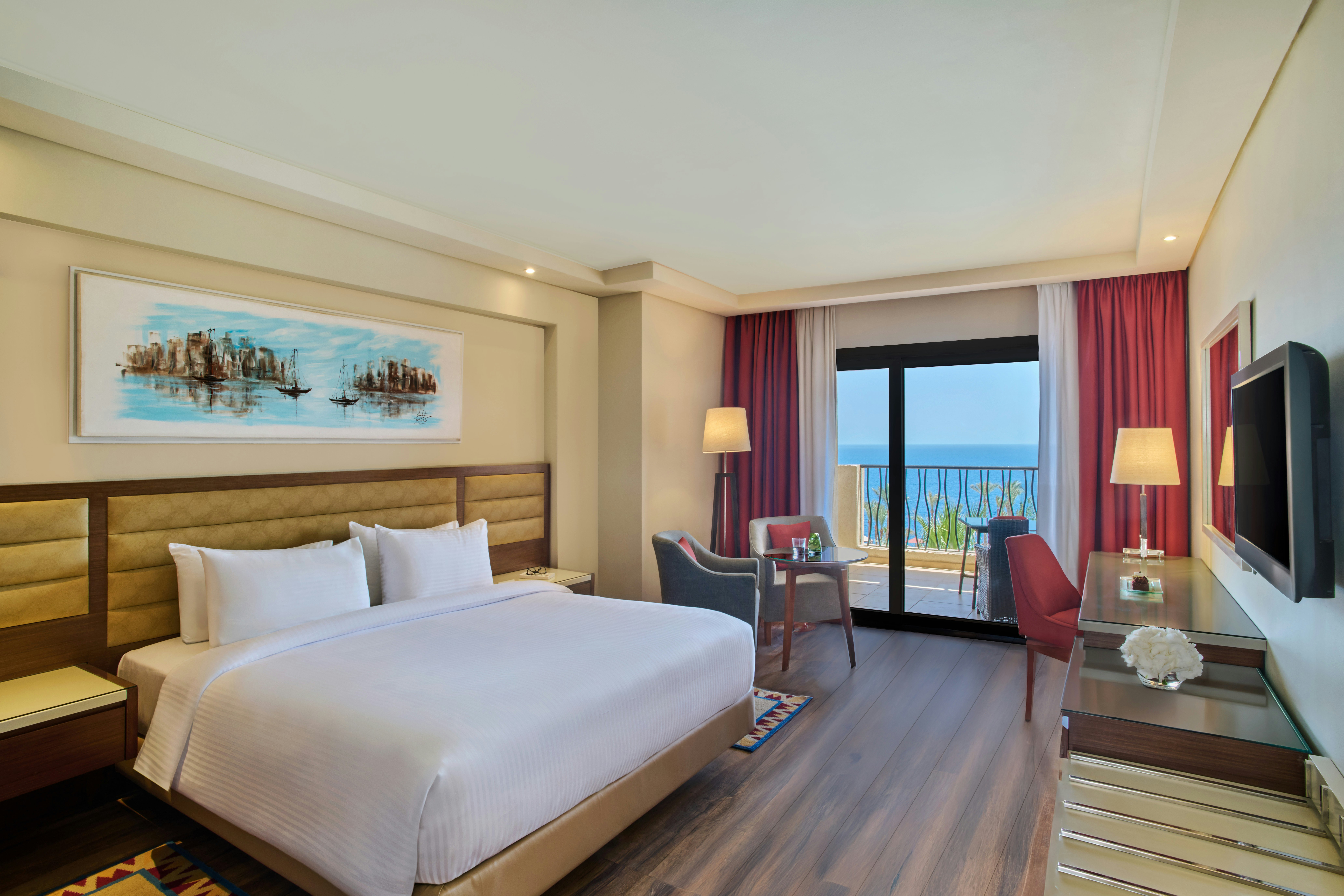 Panoramic, King Bed, Pool and Sea View