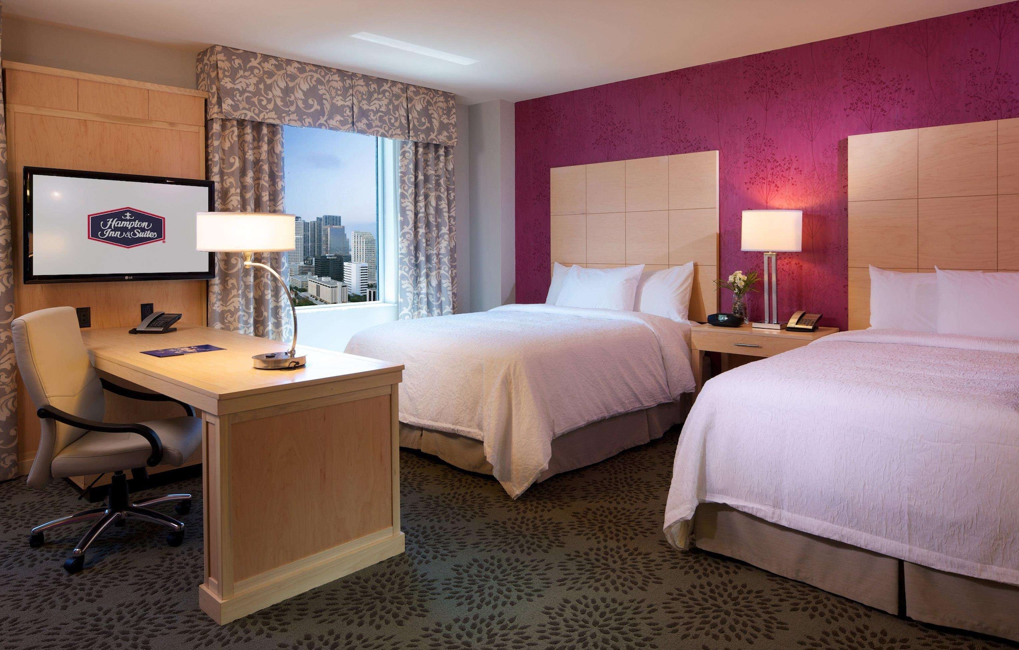 جناح استوديو بسريرين كوين مع أريكة، Hampton Inn Suites By Hilton Miami Brickell Downtown 5/10