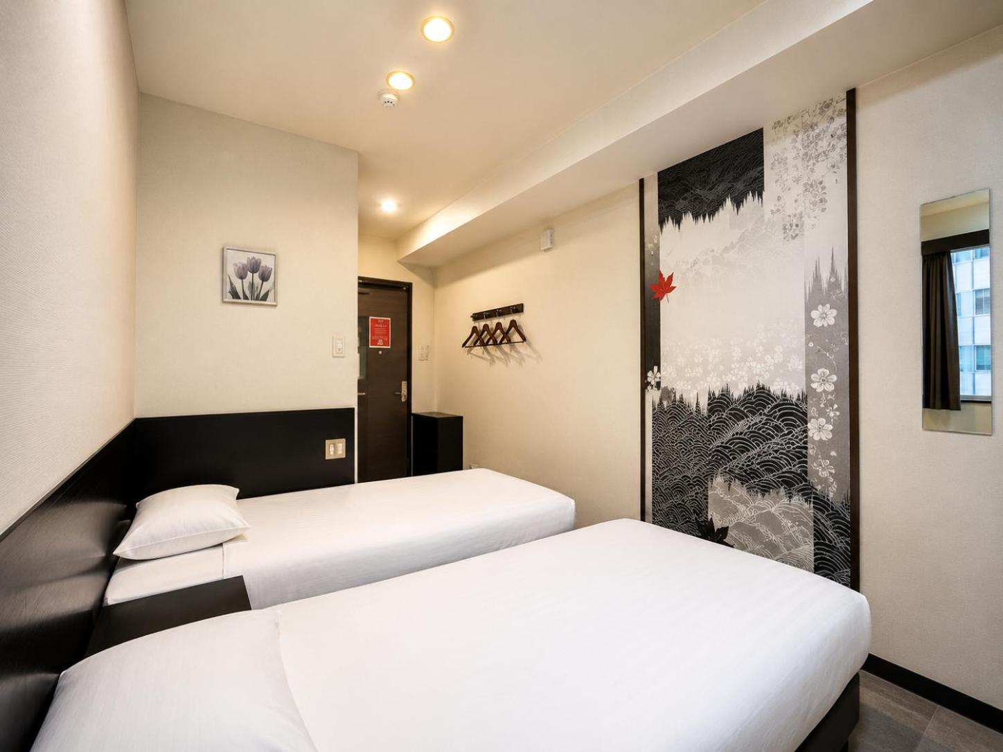 غرفة بسريرين منفصلين، Arashi Hotel Namba 8/10