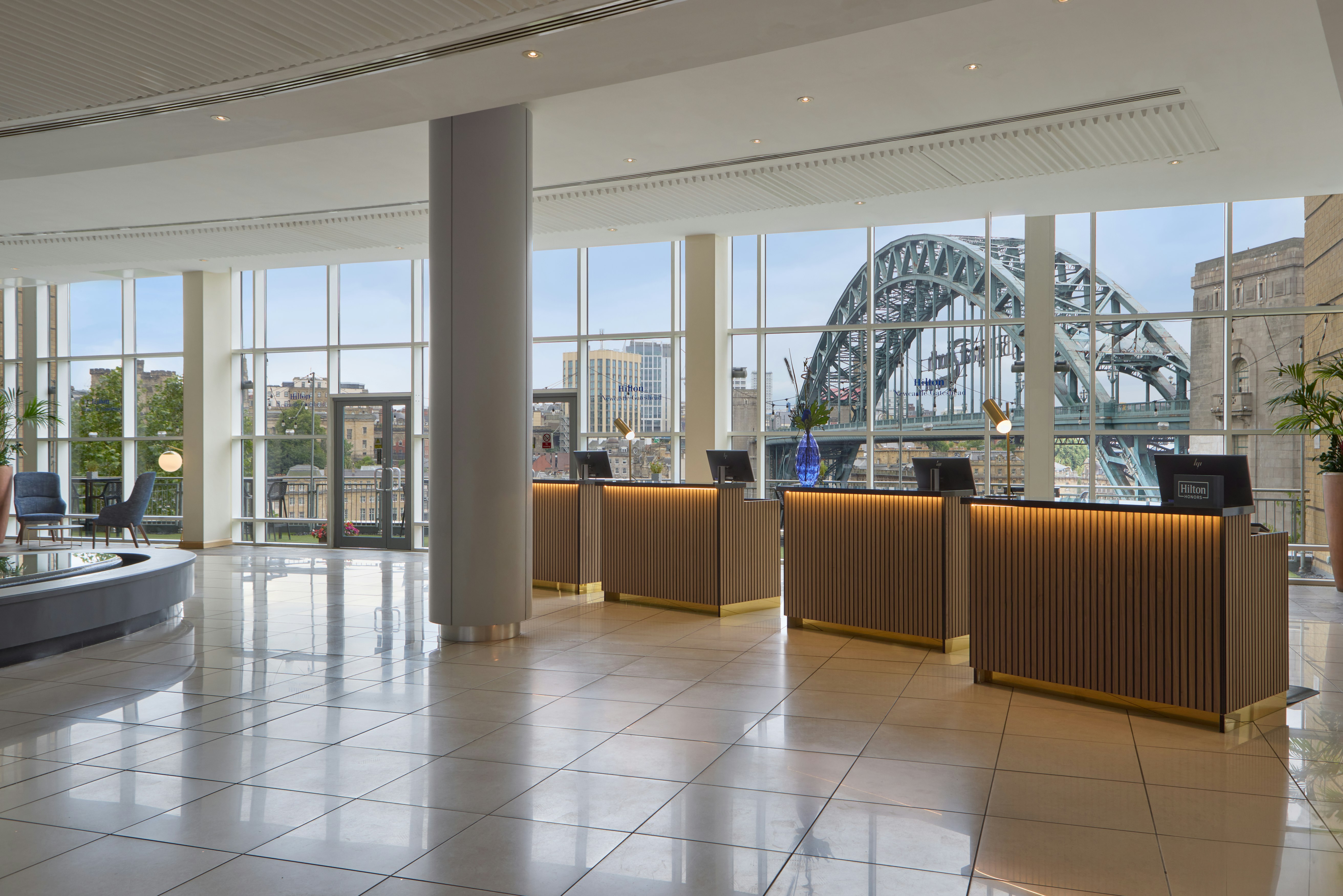Lobby at Hilton Newcastle Tyne Bridge, GATESHEAD