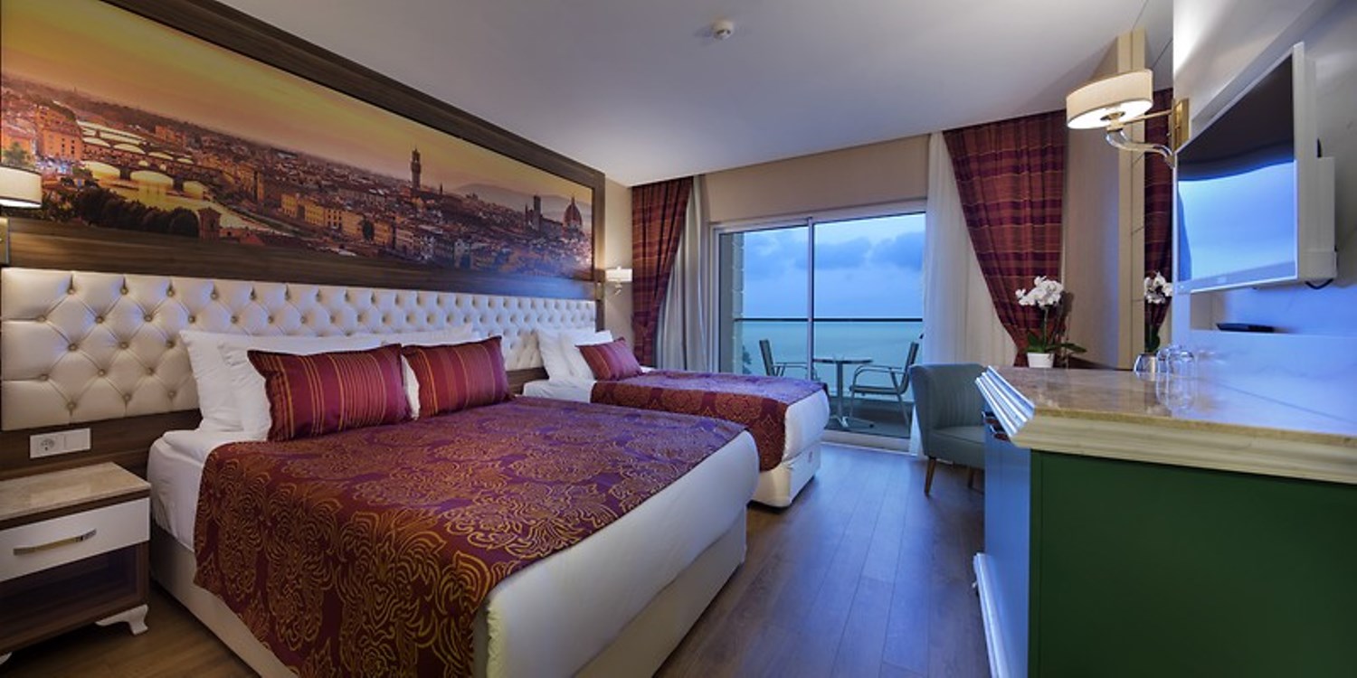 Room, Single, Double Bed, Sea View