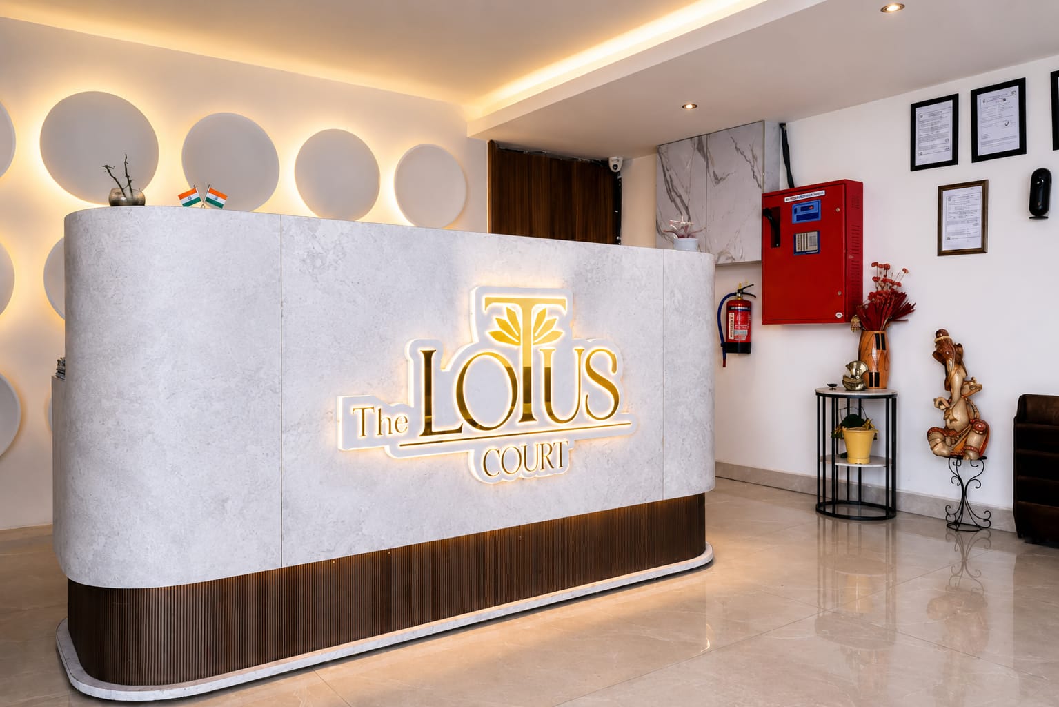 Lobby at Hotel The Lotus Court, NOIDA