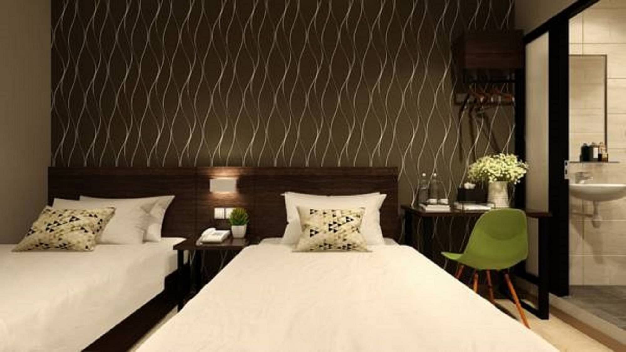 Room, Twin Beds, No Window