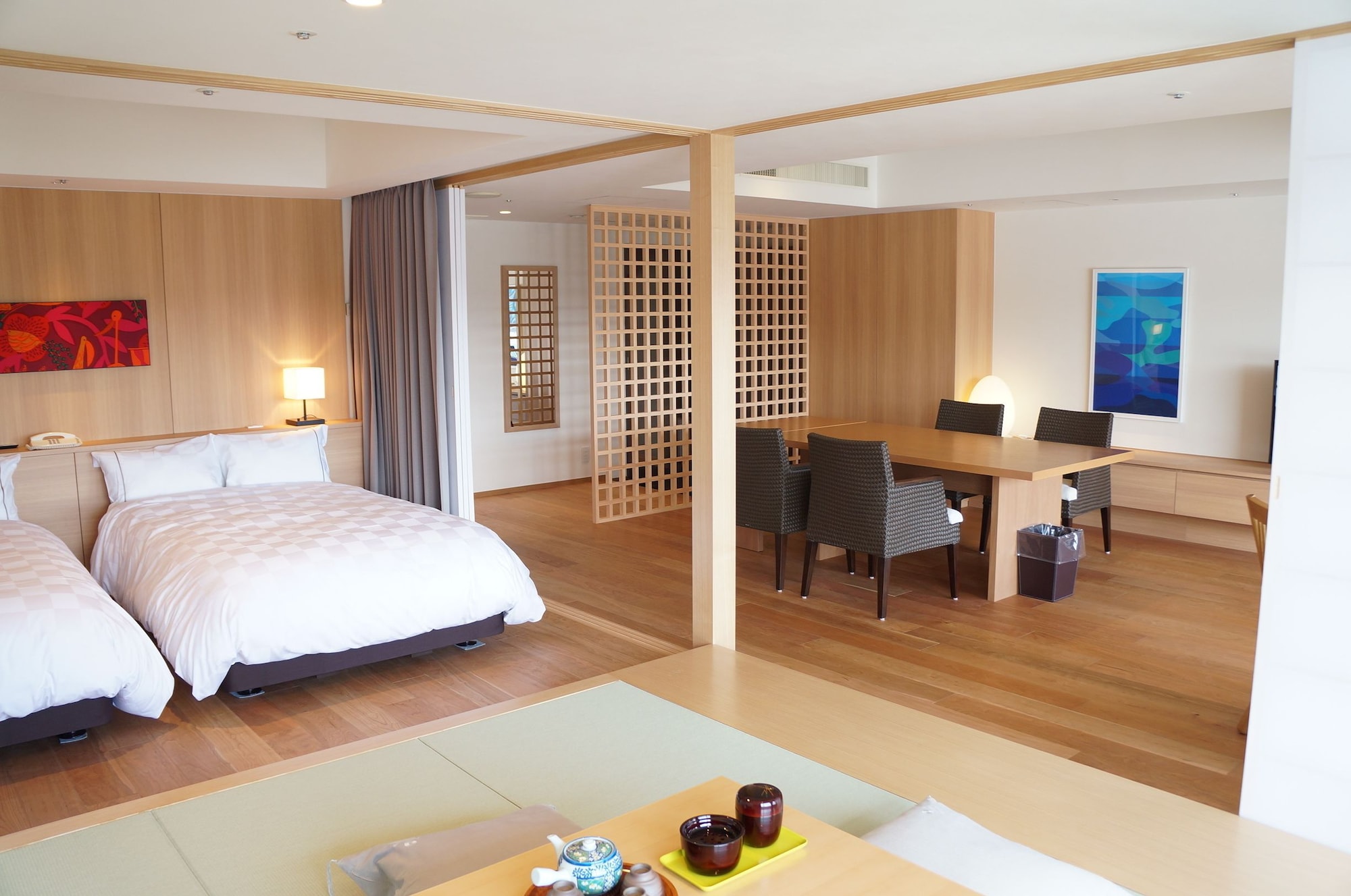 Japanese Western, Twin Beds, 2 Futon Beds, Ocean View, Royal Floor