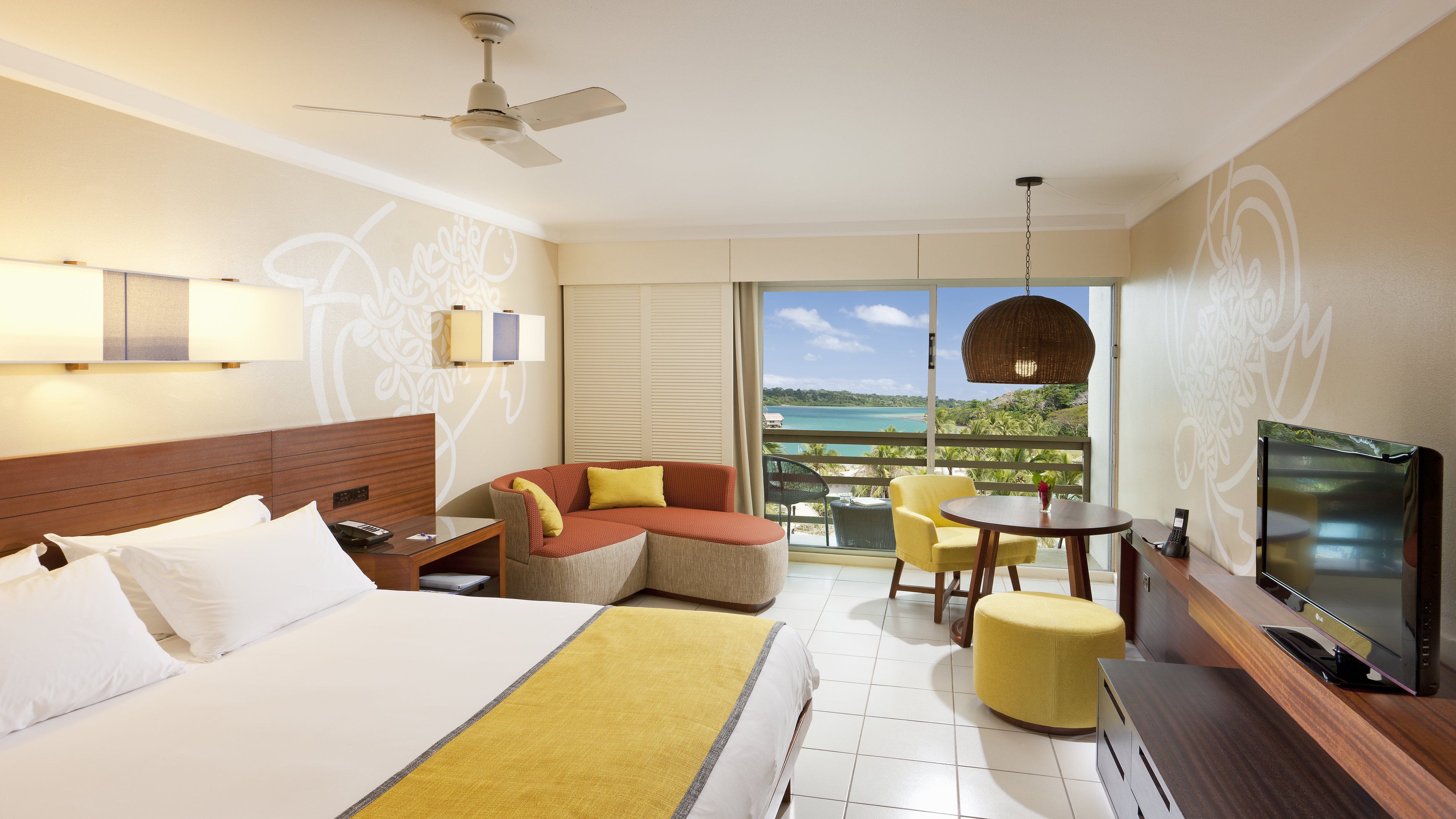 Room, 2 Double Beds, Lagoon View