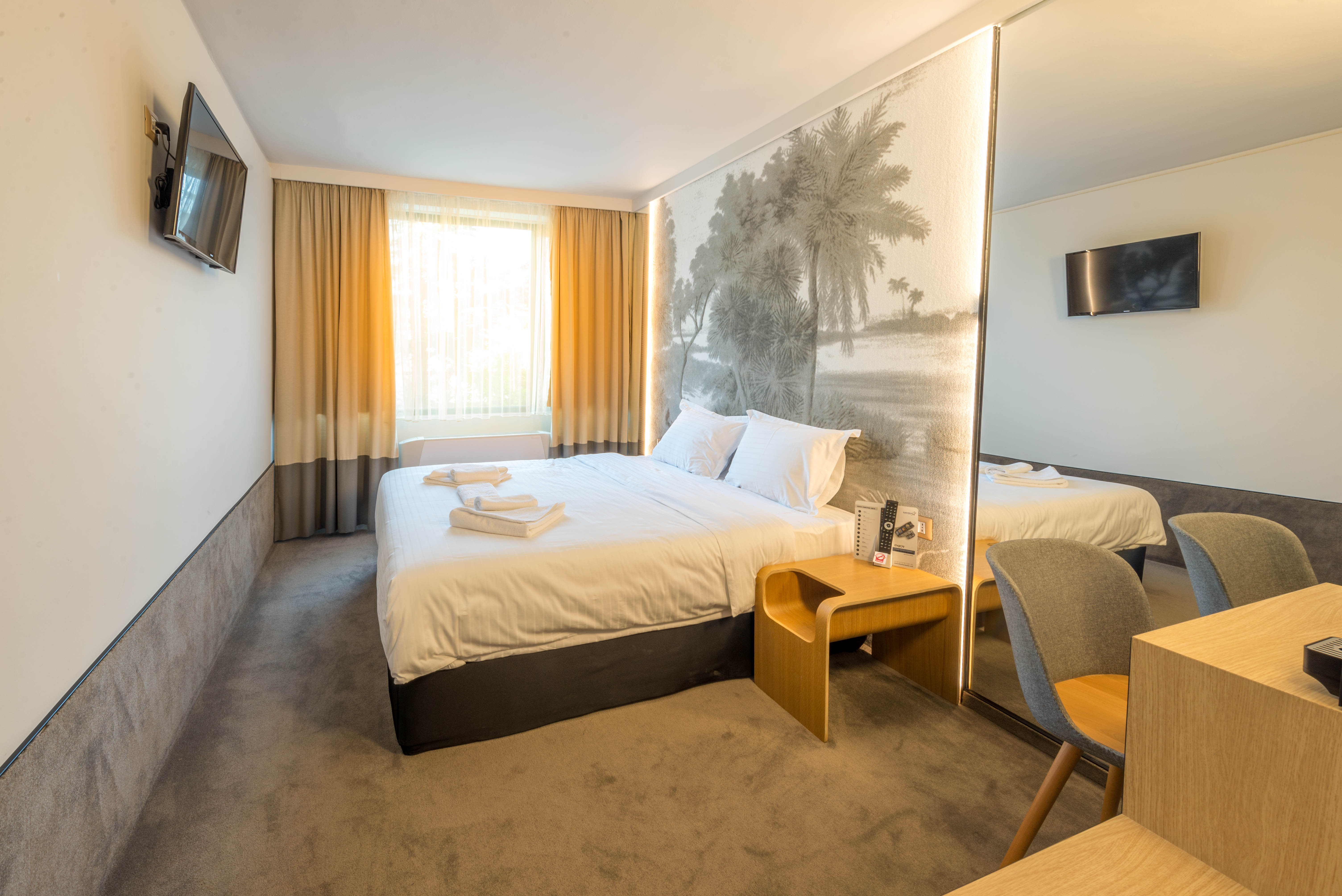 Room, Single, Double Bed, Park View