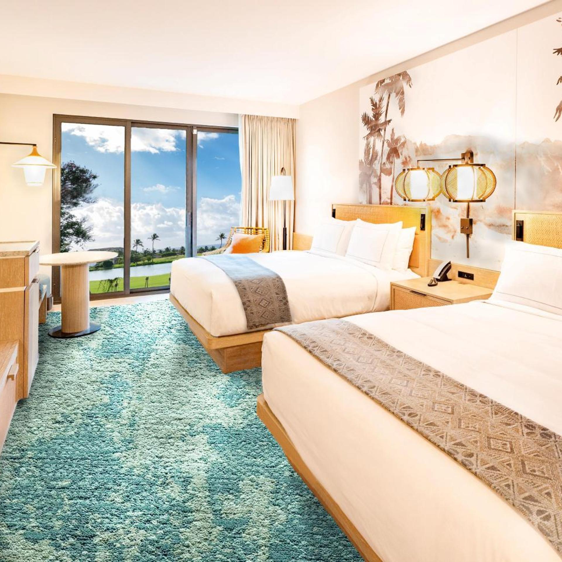 Room, 2 Queen Beds, Lagoon View, Balcony، Hale Hokuala Kauai, Curio Collection By Hilton 3/5