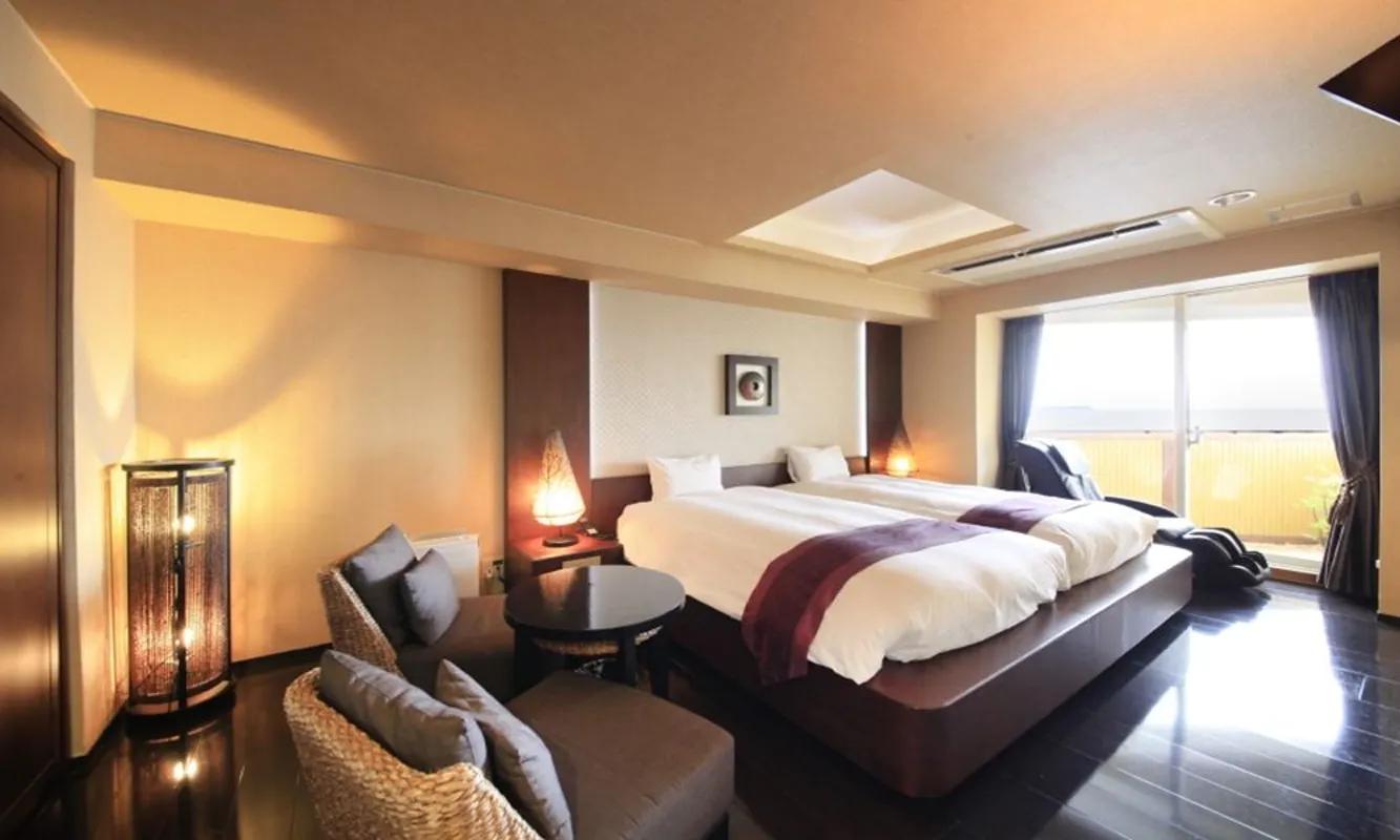 Japanese Western, Standard, Twin Beds, Ocean Front, Outdoor Bath