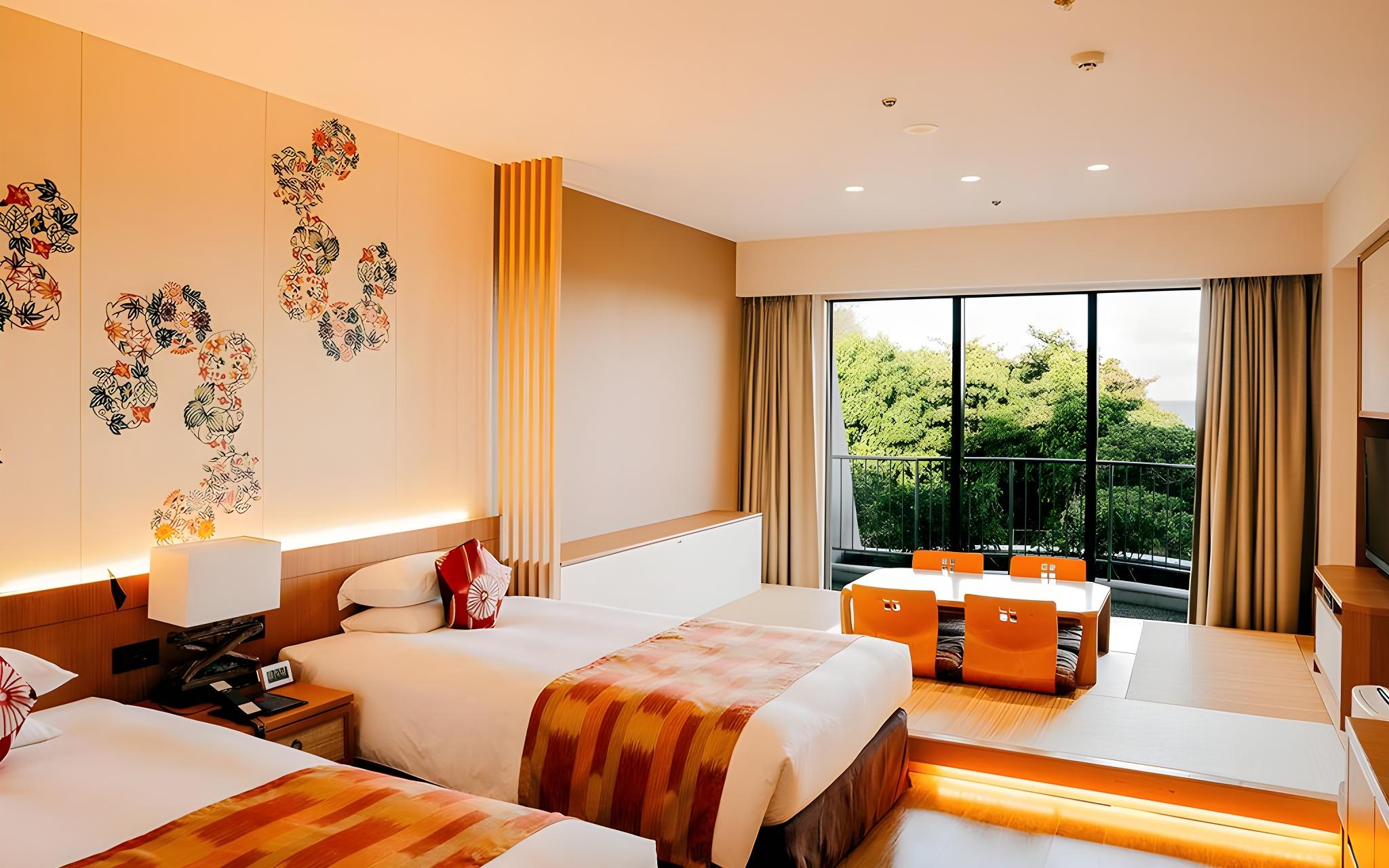 Japanese Western, Twin Beds, Ocean Wing