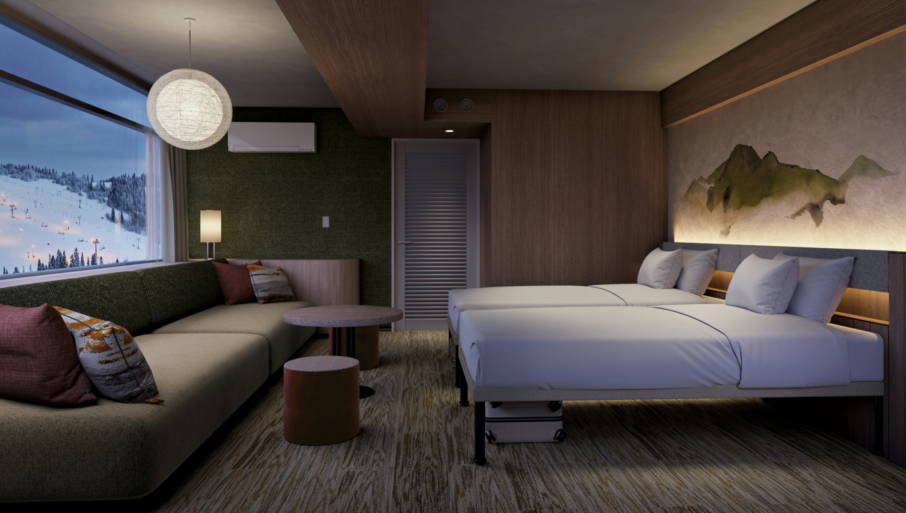 Family, Twin Beds, Slope View, Building 4