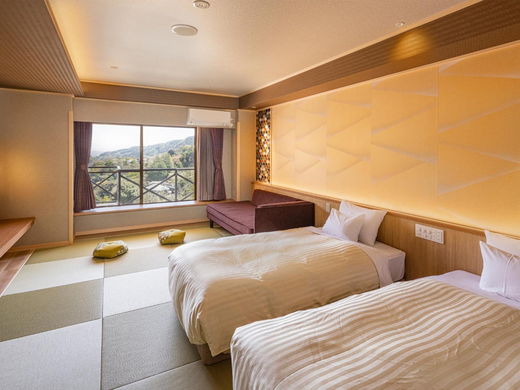 Renovated, Japanese, Deluxe, Twin Beds, with Extra Bed, Sauna