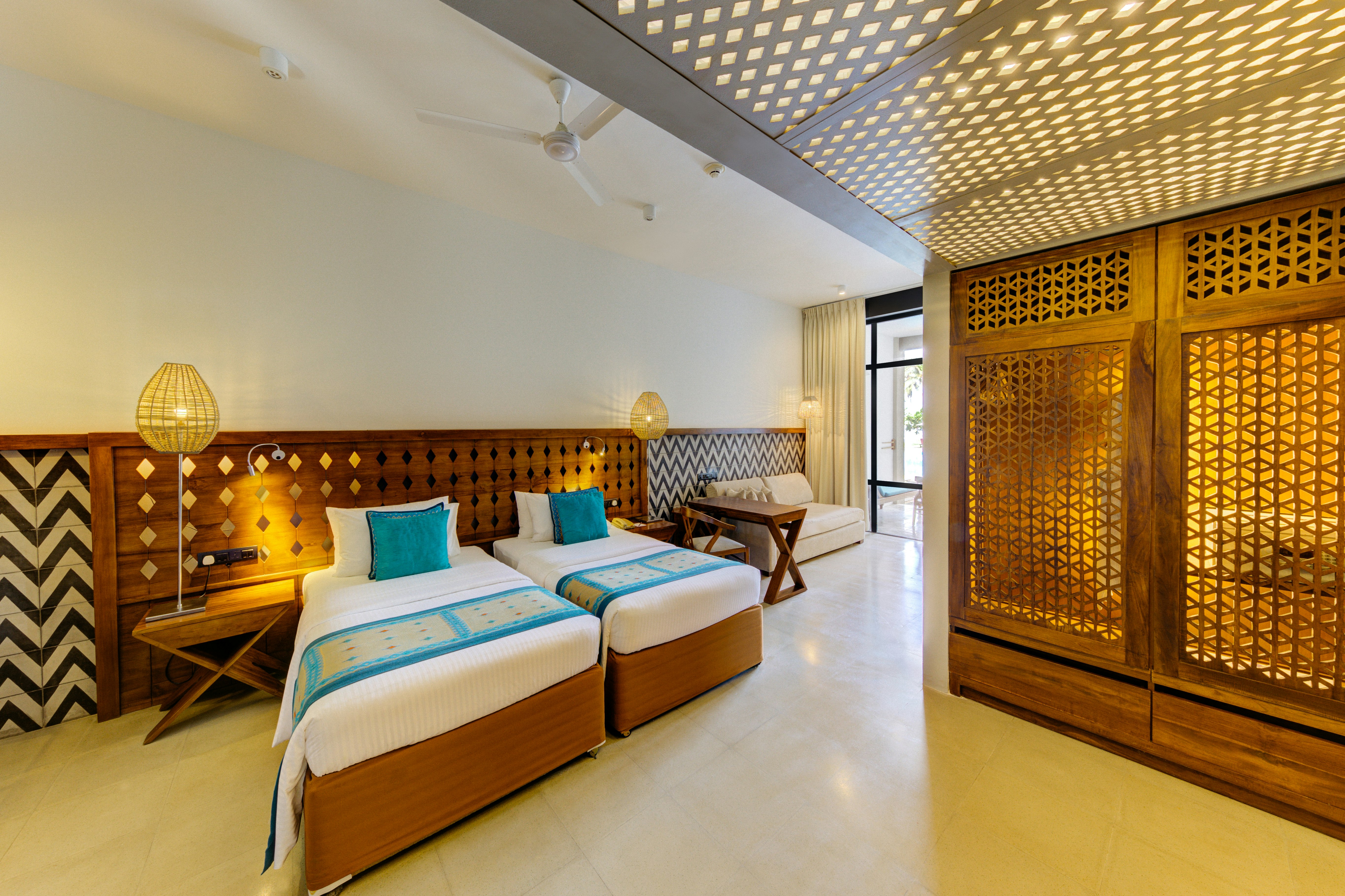 Deluxe, Twin Beds, Pool Terrace