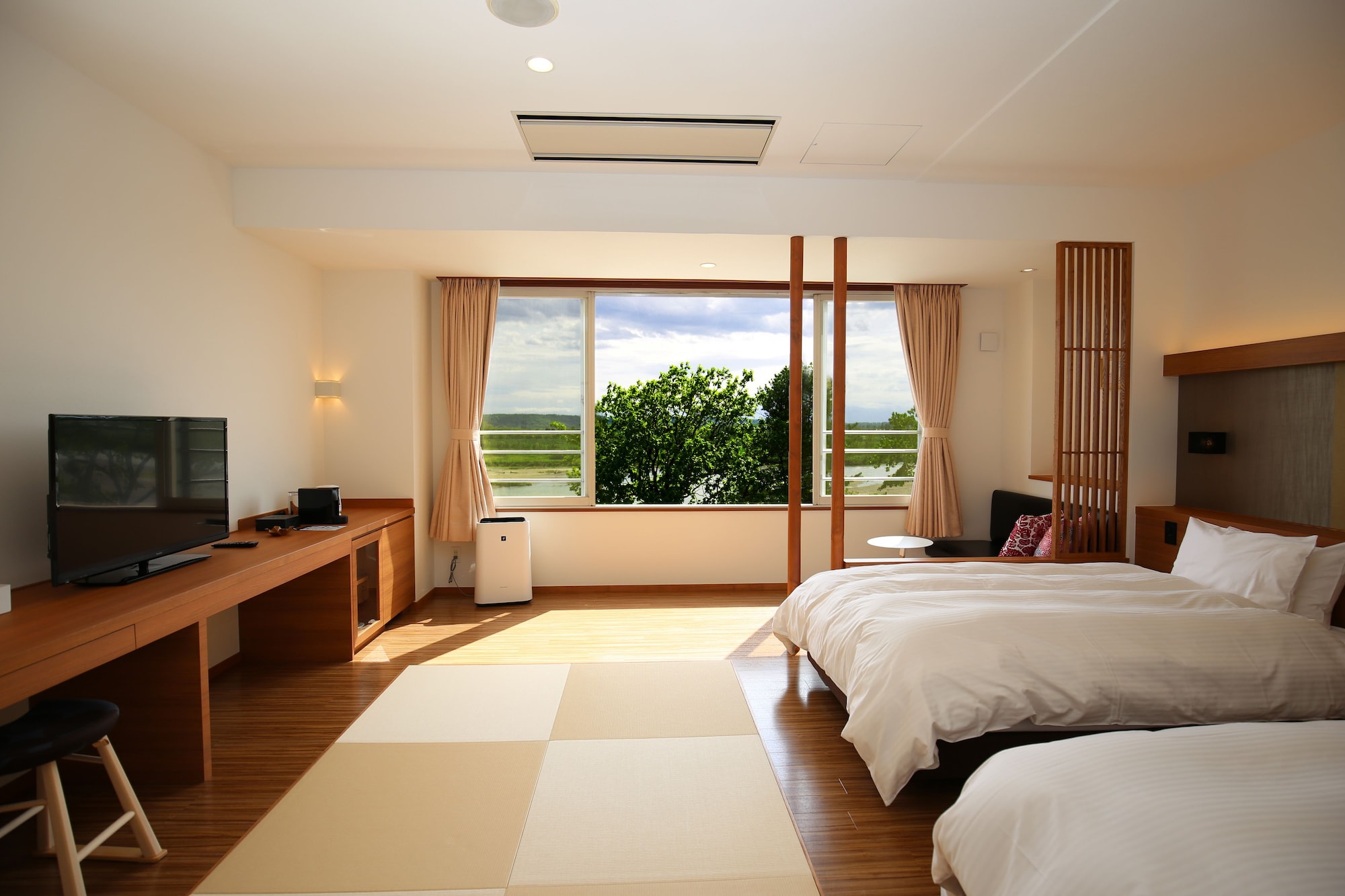 Japanese Western, Futon Bed, Twin Beds, Riverside
