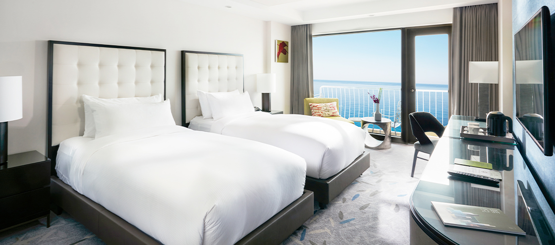 Ocean, Deluxe, Twin Beds, Terrace, Main Building