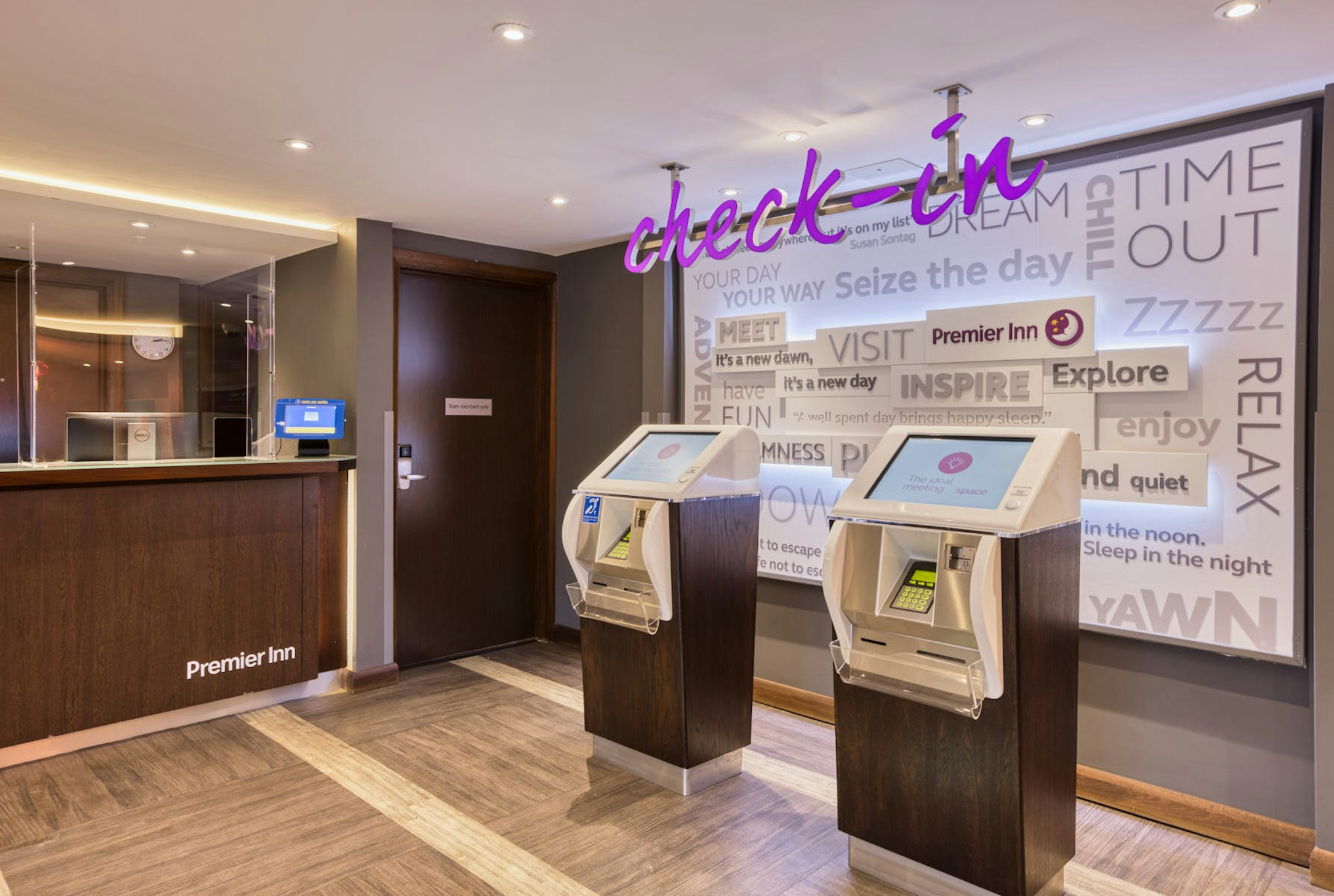 Lobby at Premier Inn London Beckton, LONDON