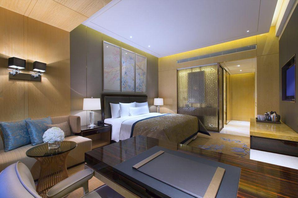 Deluxe, Blue, Executive, Double Bed, Scene View