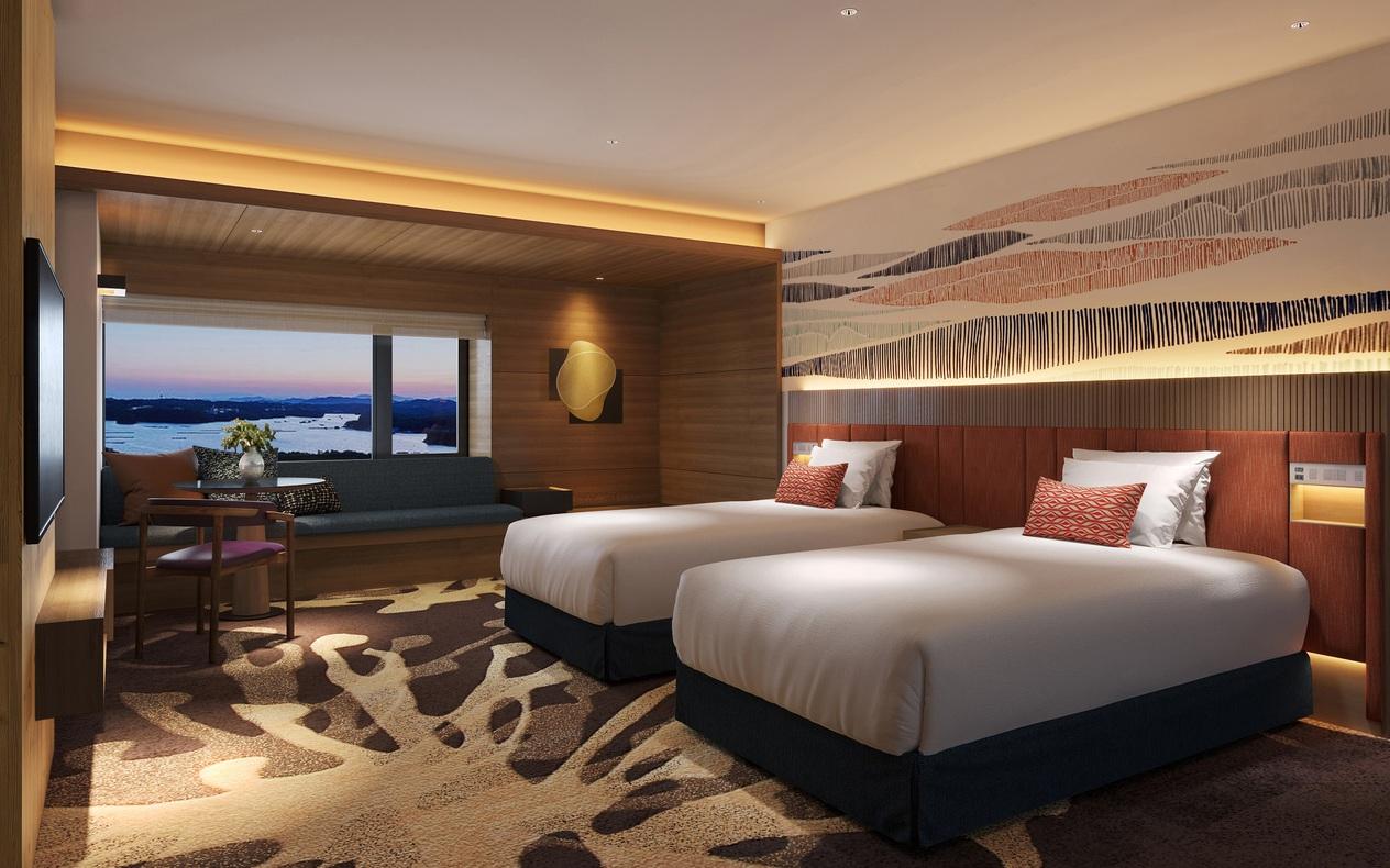 Premier, Twin Beds, Sunset View