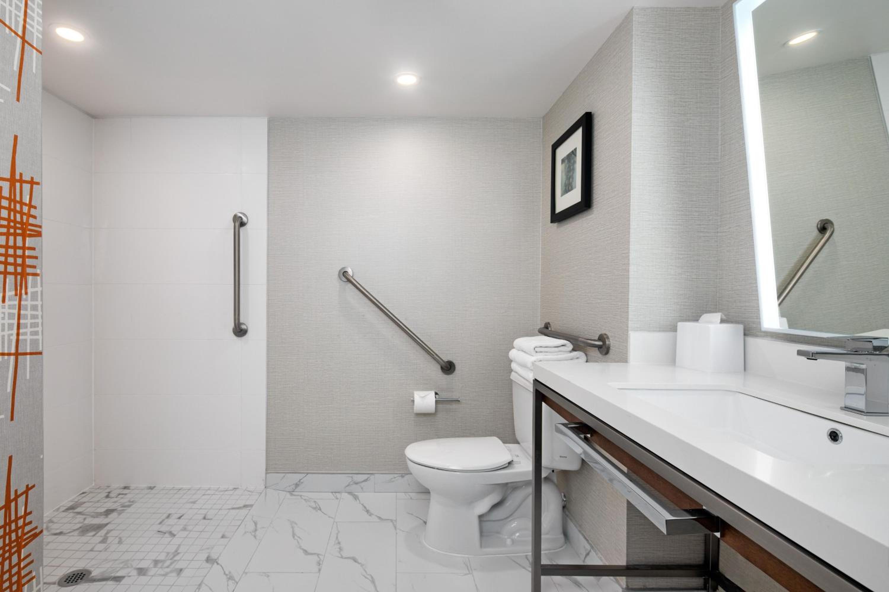 2 double beds standard walk in shower