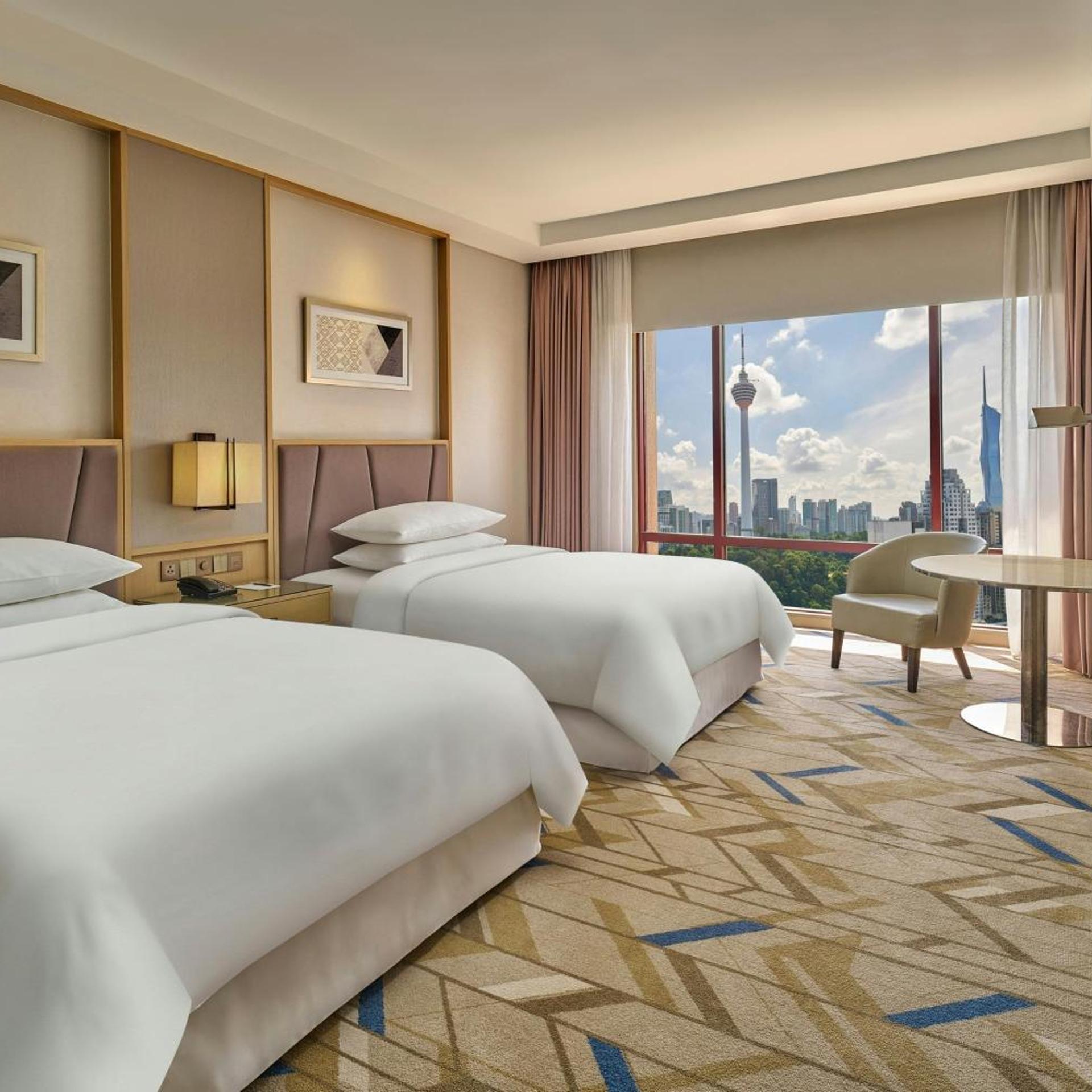 Guest Room, King Bed, Tower View