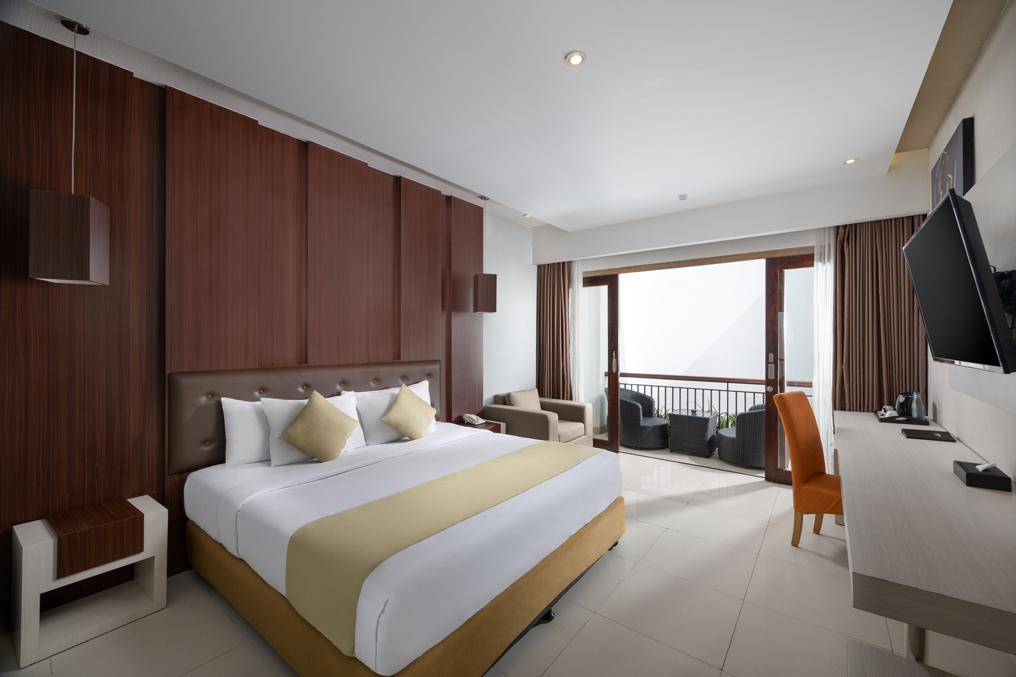 غرفة ديلوكس بسرير مزدوج أو سريرين منفصلين بشرفة، Tonys Villas and Resort Seminyak Bali 2/2