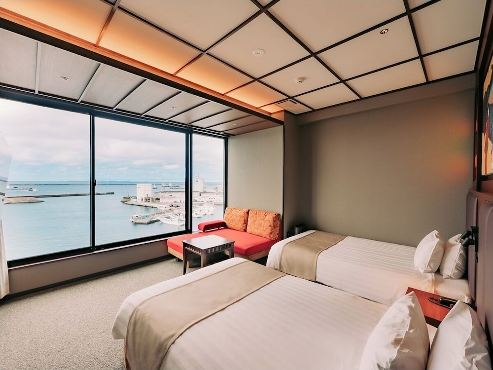 غرفة ديلوكس بسريرين مزدوجين بإطلالة على البحر، Tanegashima Araki Hotel 4/10