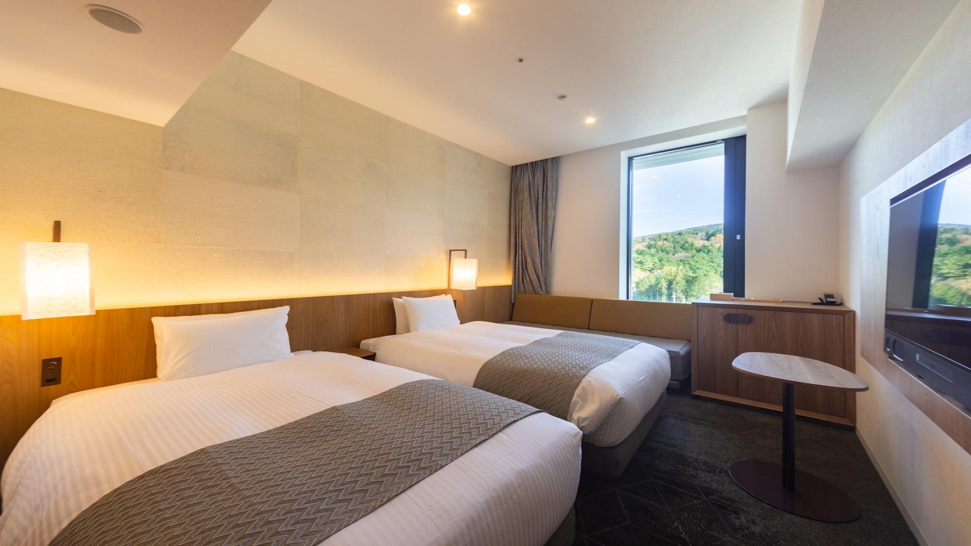 Room, Twin Beds, Forest Side