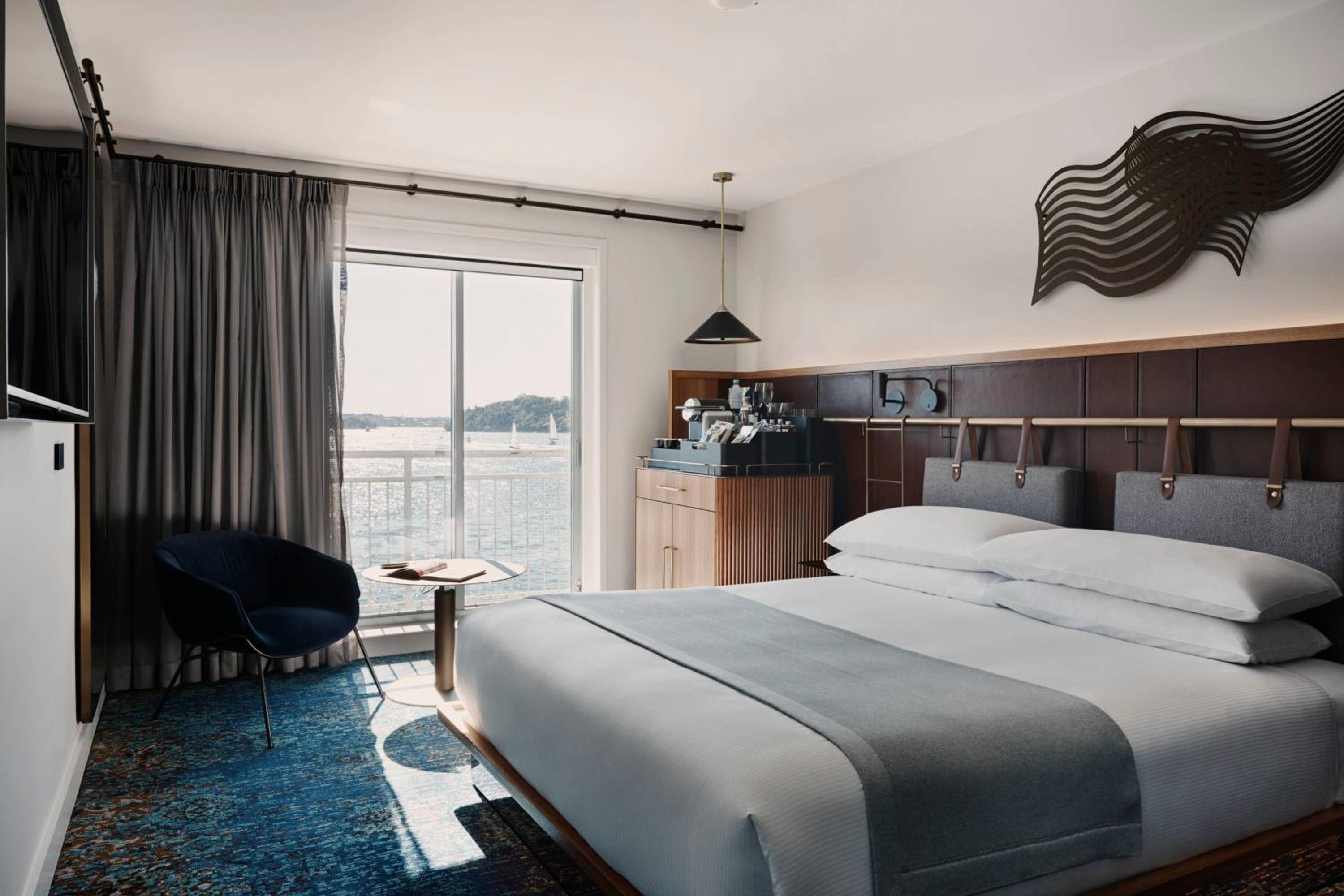 Water, Guest Room, King Bed, Bay View, French Balcony