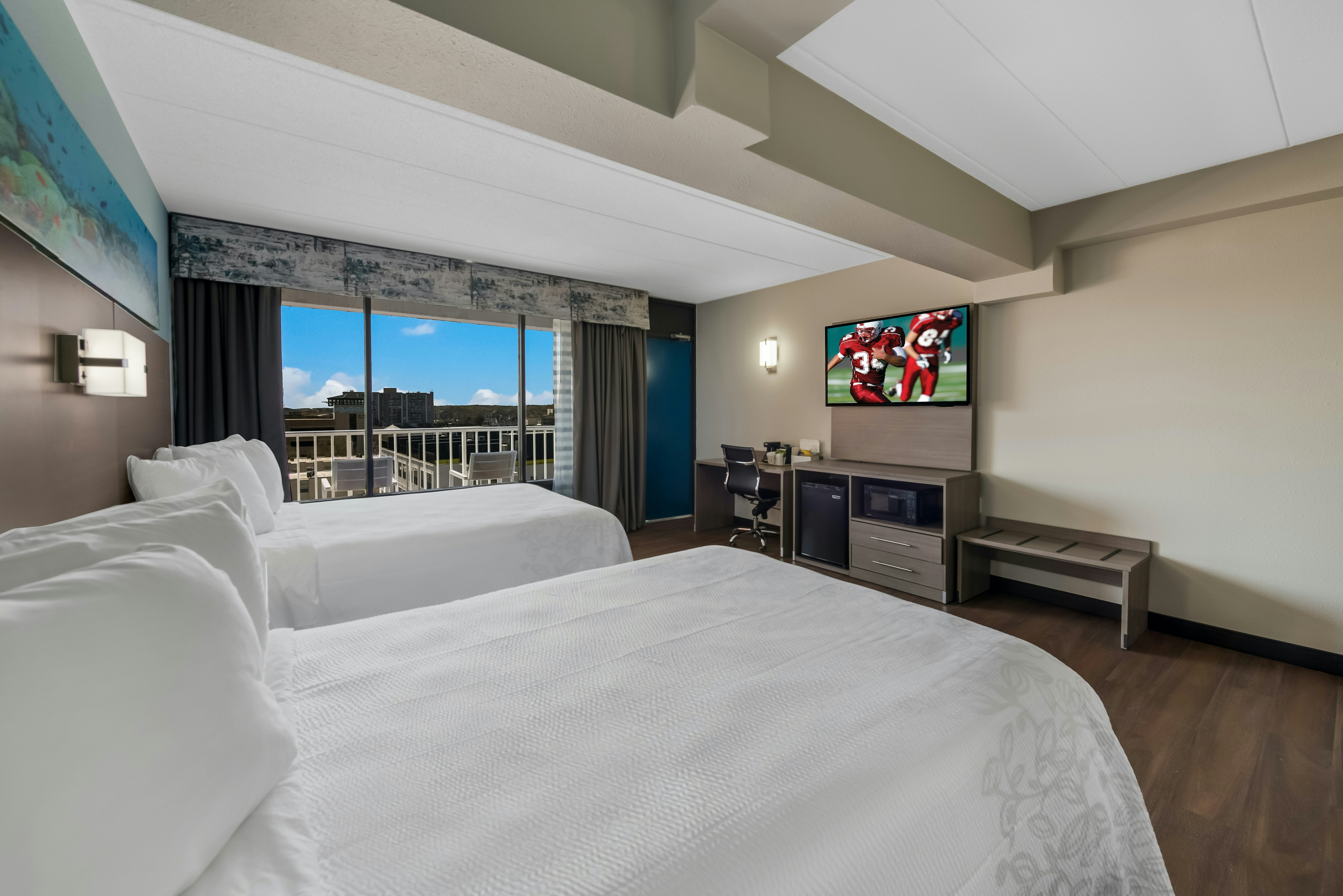 Premium, 2 Double Beds, Partial Ocean View