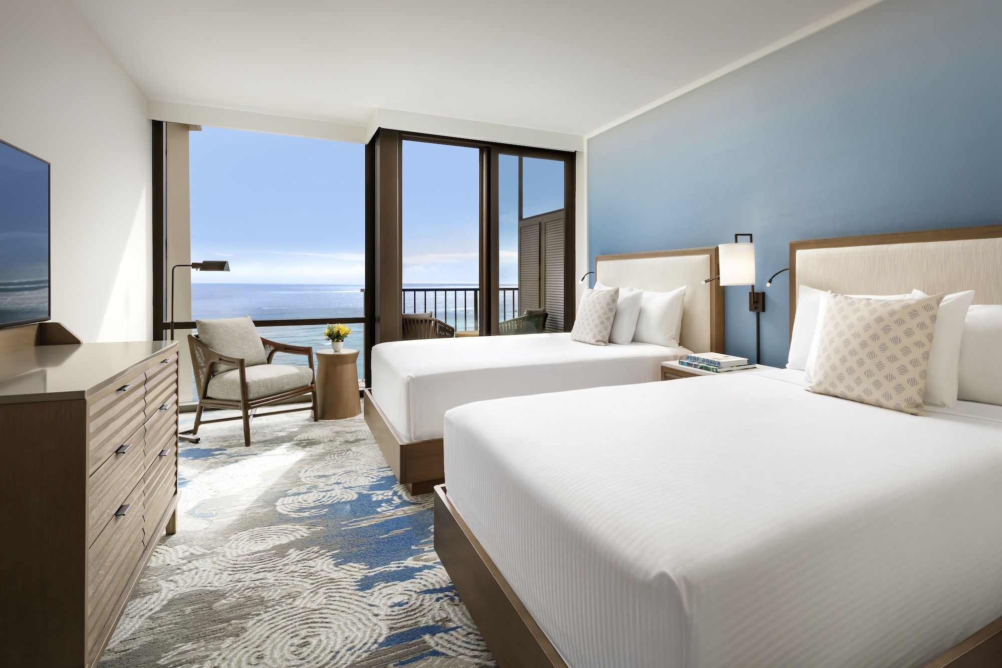 room, 2 double beds, ocean view