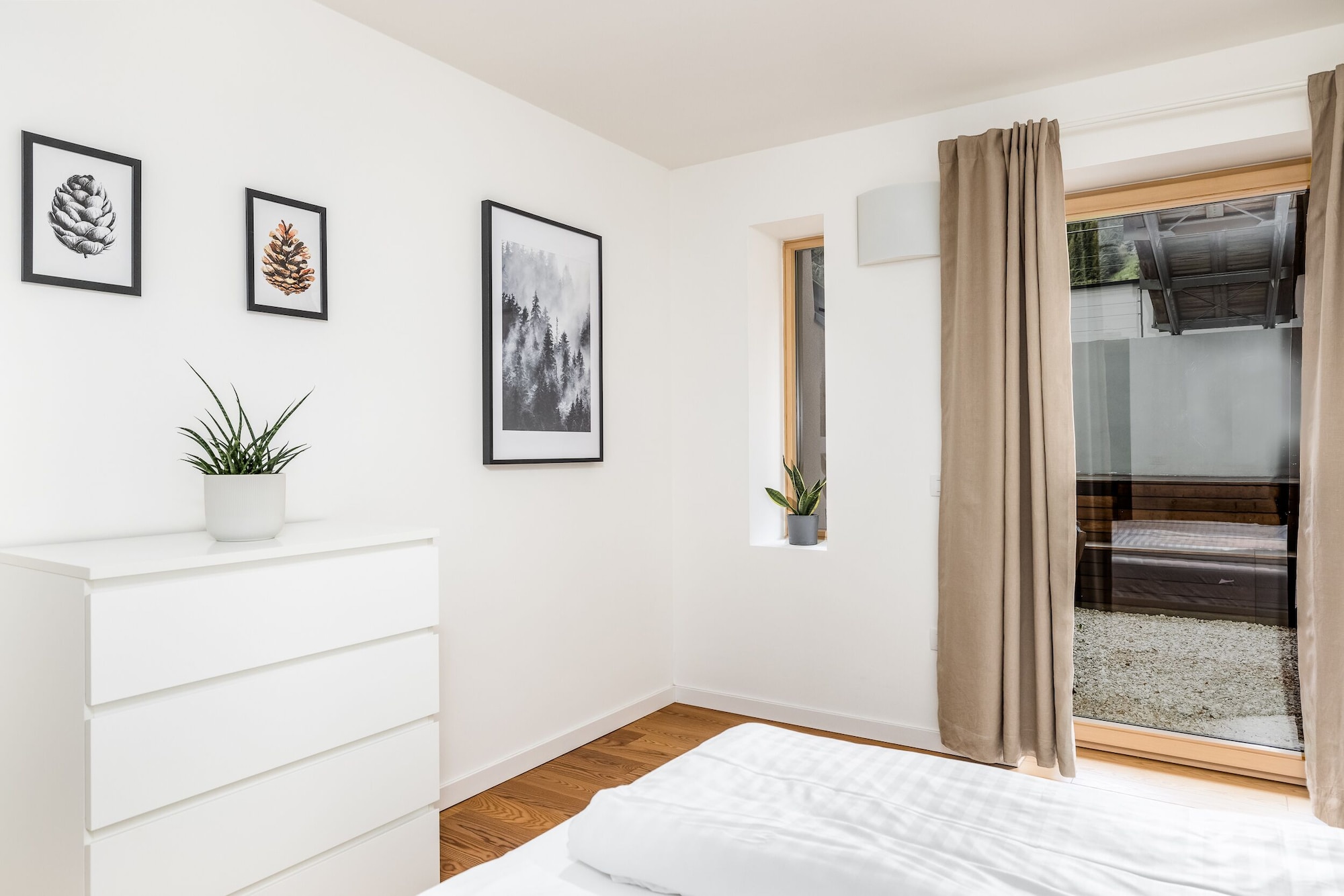 شقة بسرير كوين بغرفة نوم واحدة مع أريكة، Quercus Appartements 5/9