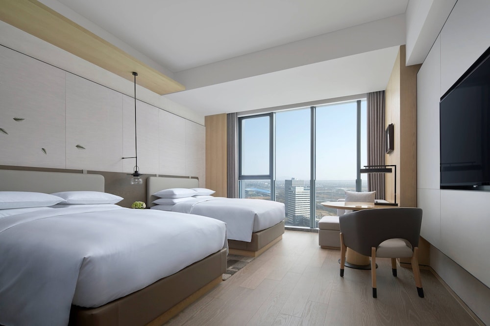 غرفة كلوب بسريرين مزدوجين بإطلالة على المدينة، Liyang Marriott Hotel 2/3