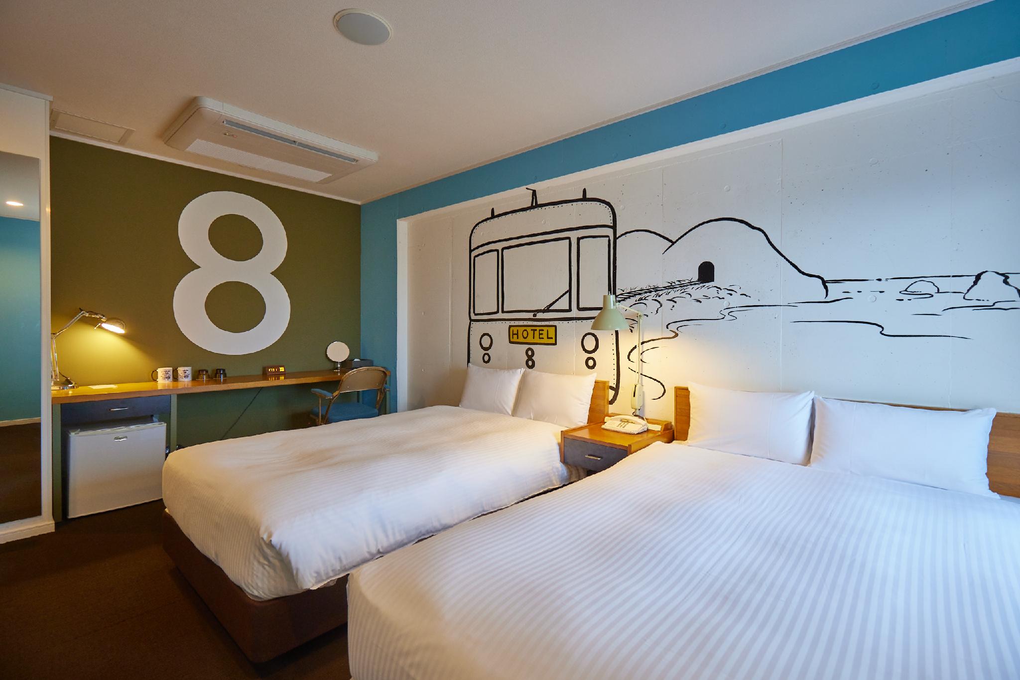 Semi Room, Twin Beds, 1 Double and 1 Semi Double Bed