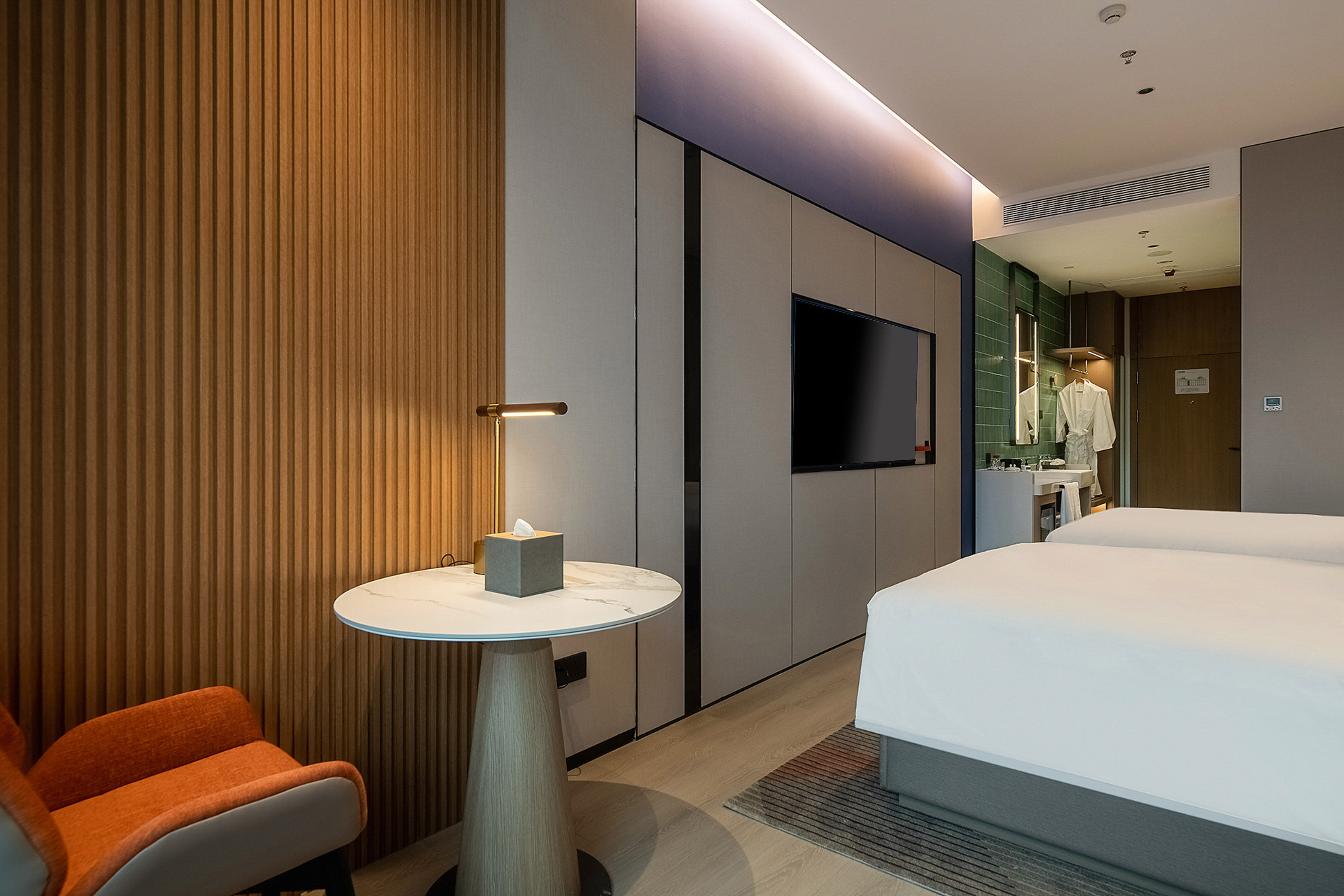 غرفة قياسية بسريرين مزدوجين، Holiday Inn Express Chongqing Nanbin Road 4/7
