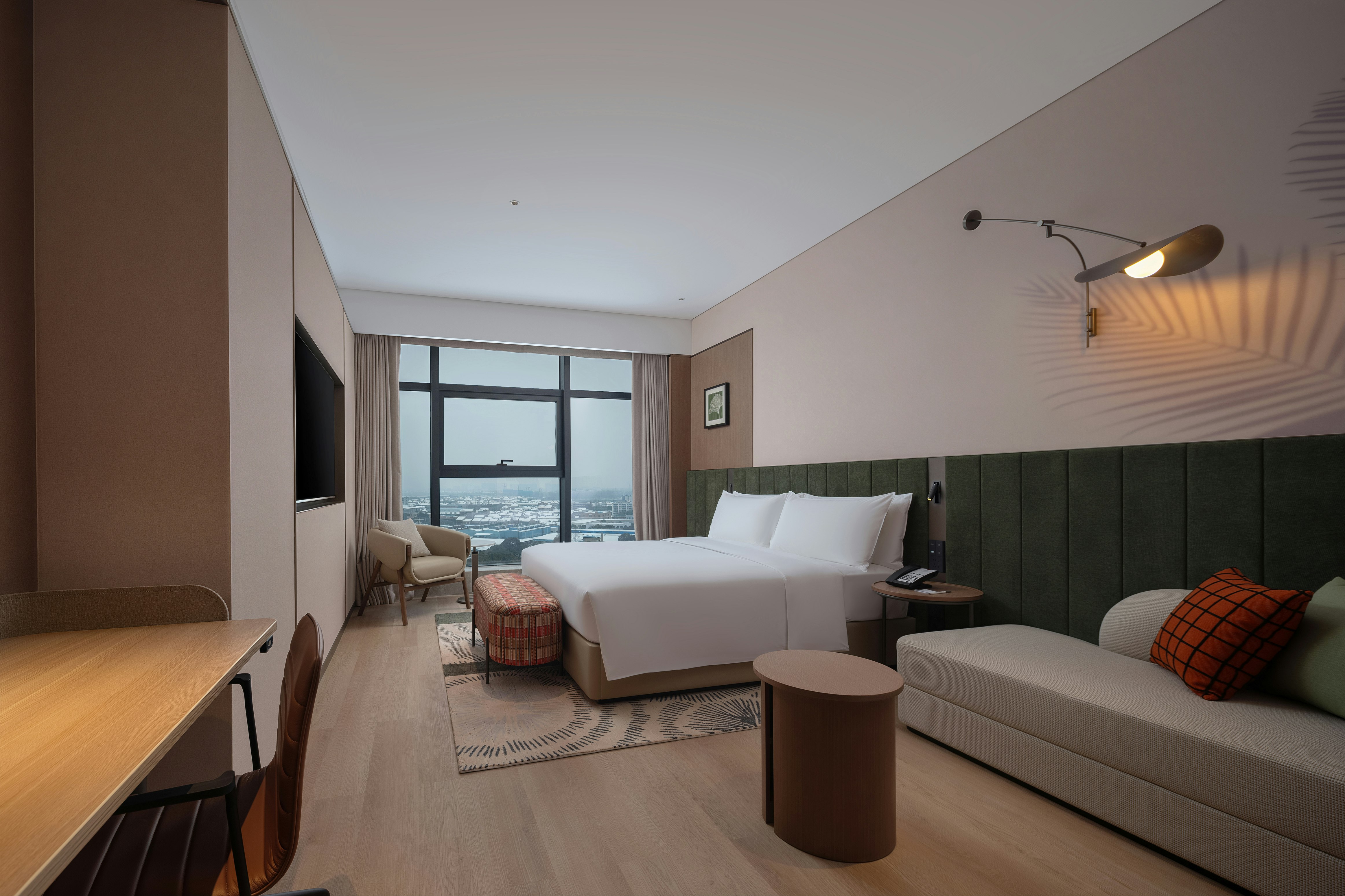 غرفة سوبيريور بسرير كينج، Hilton Garden Inn Jingzhou Shashi 3/4