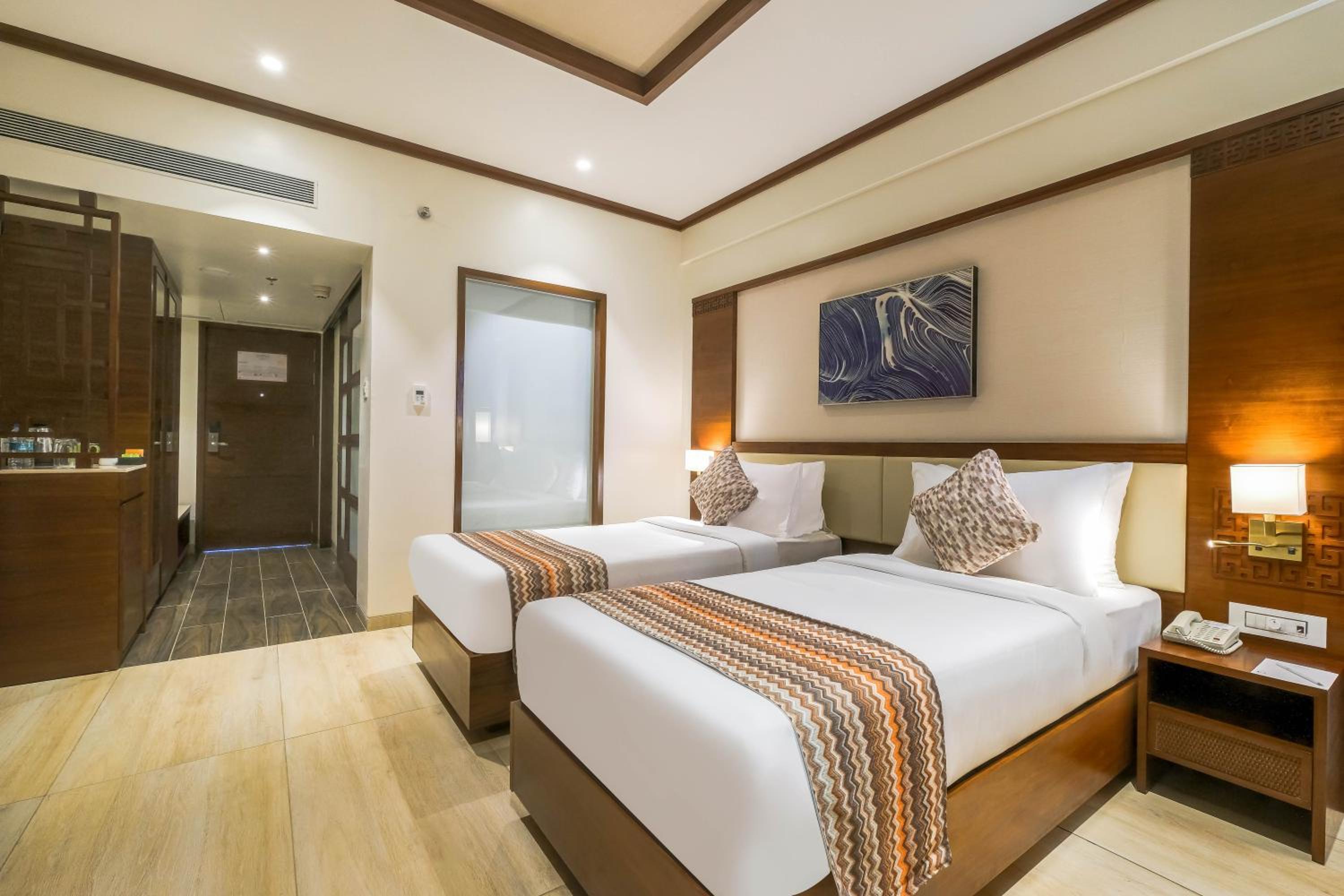Green, Twin Beds