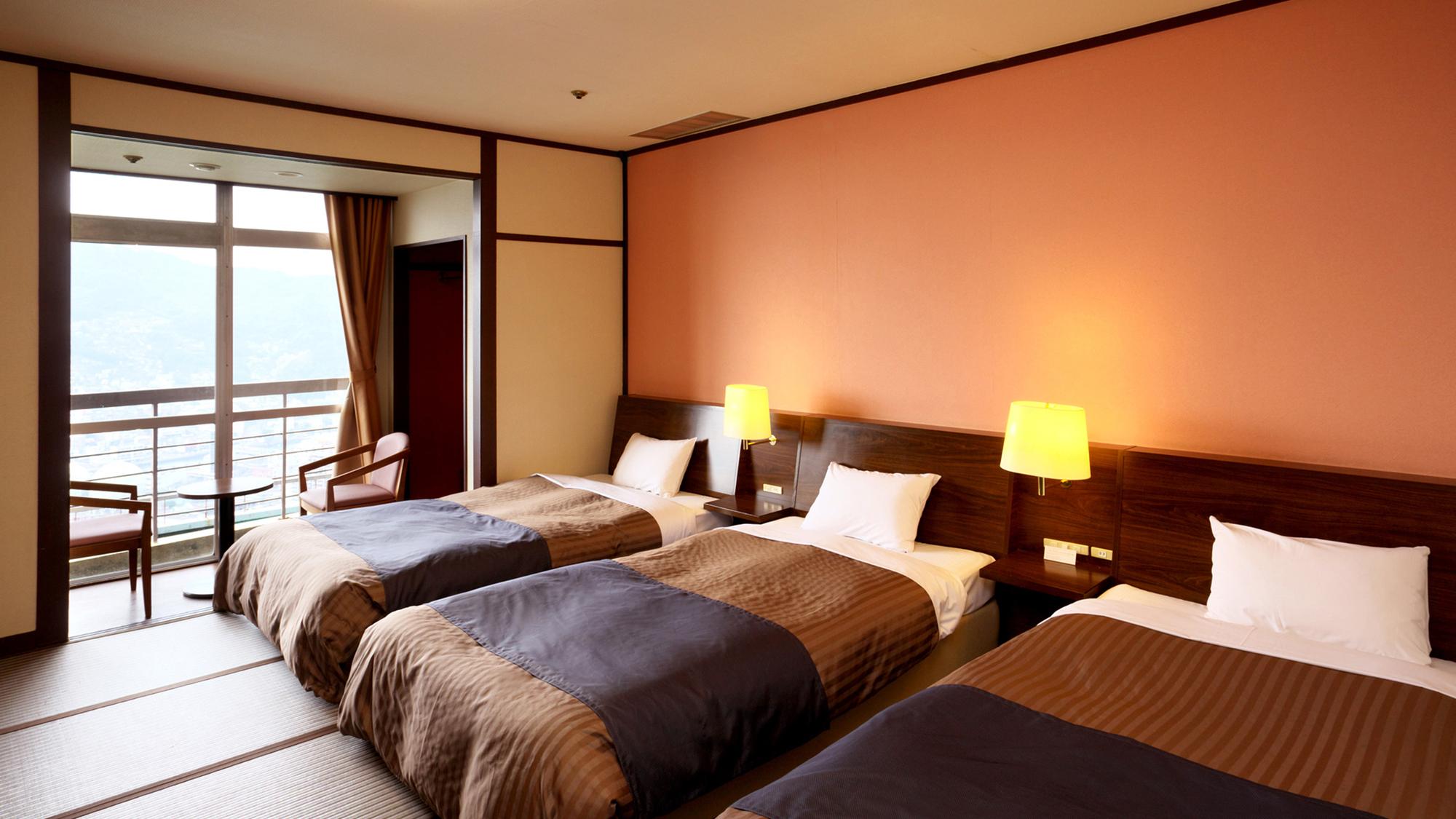 Room, Triple, City Side, Ocean View, Night View, Smoking