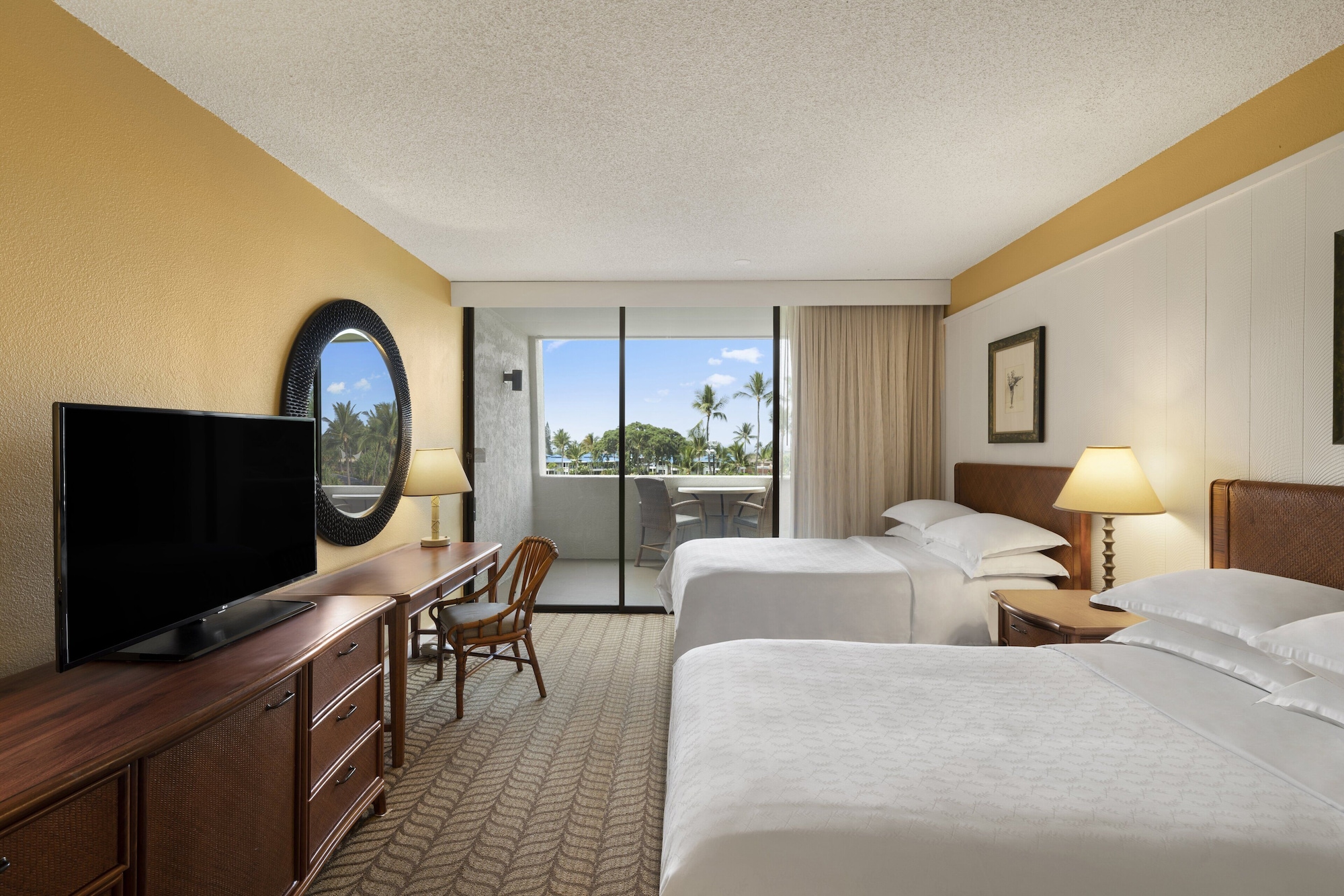 room, 2 double beds, resort view