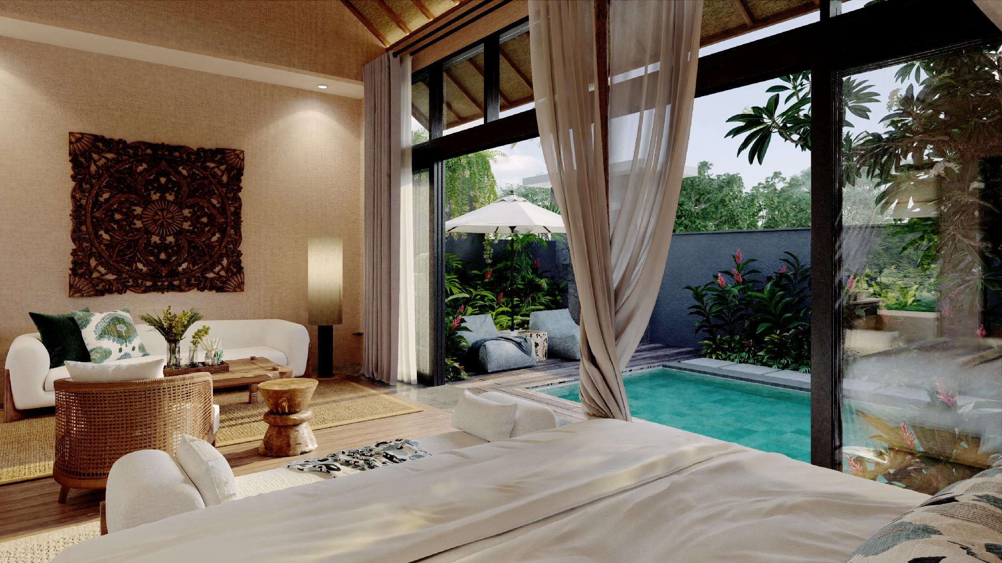 1 Bedroom, Intimate, Villa, King Bed, Sofa, with Pool