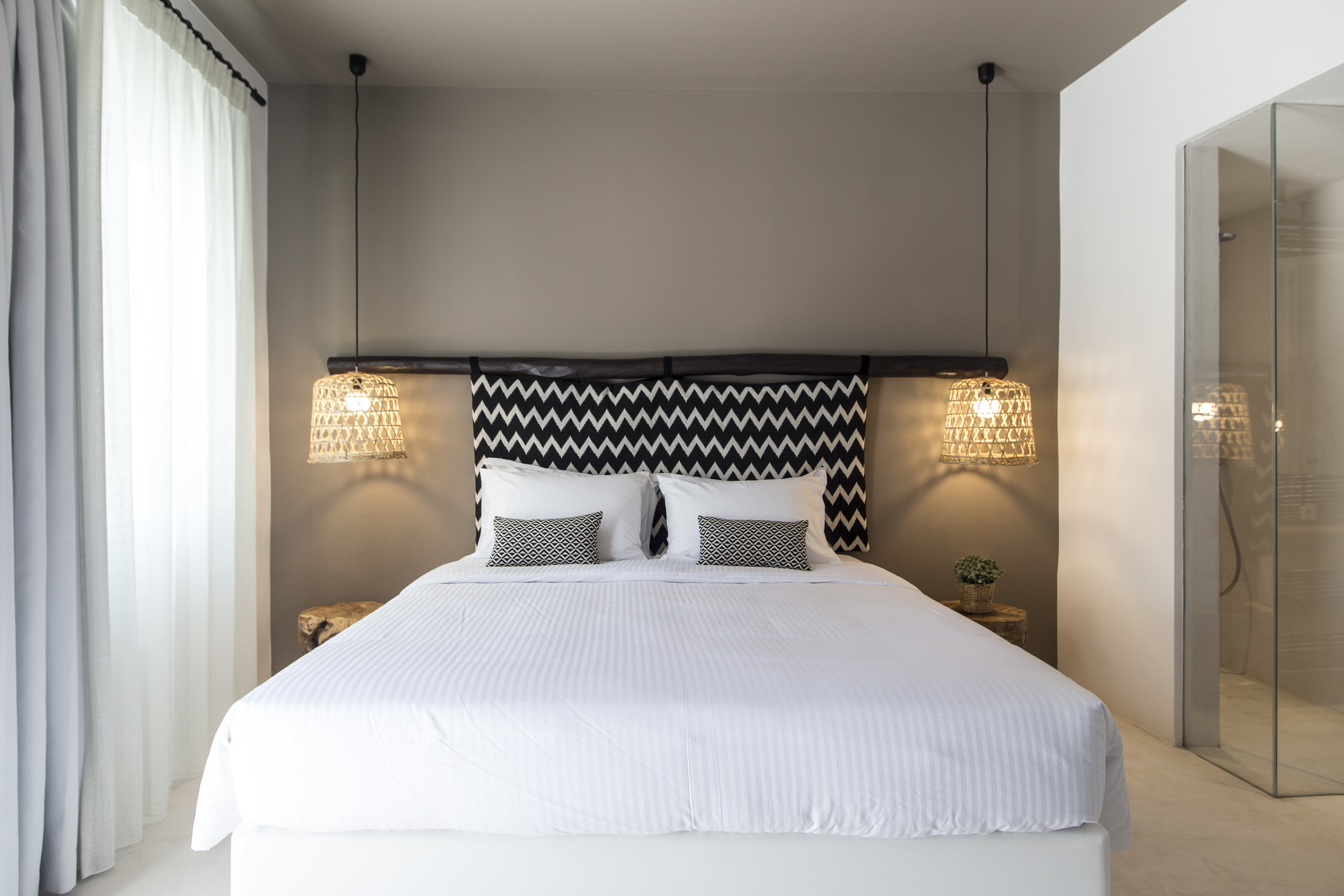 Classic, Double Bed, Town and Sea View