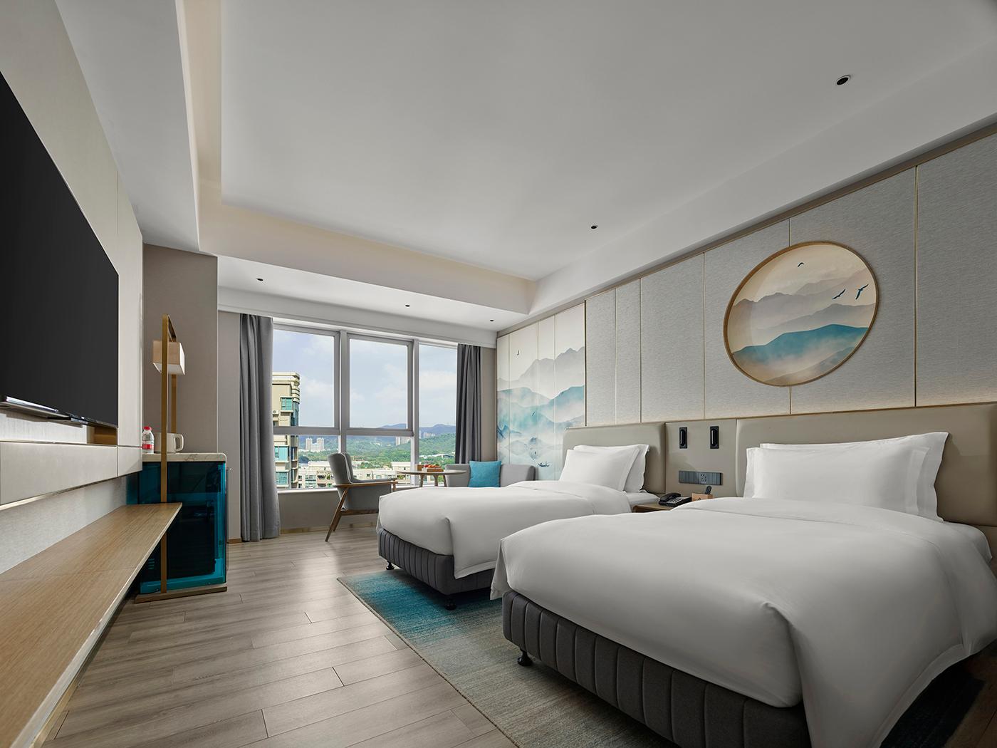 Deluxe, Twin Beds, Old Port View